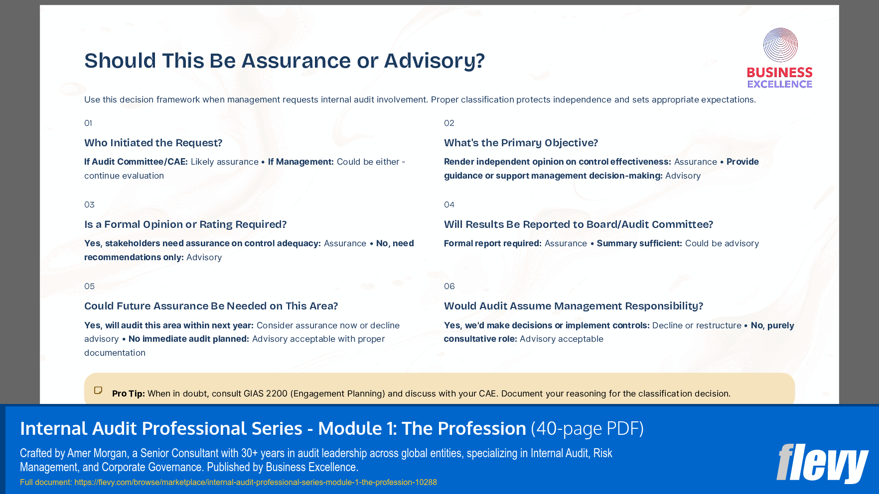 Internal Audit Professional Series - Module 1: The Profession (40-page PDF document) Preview Image