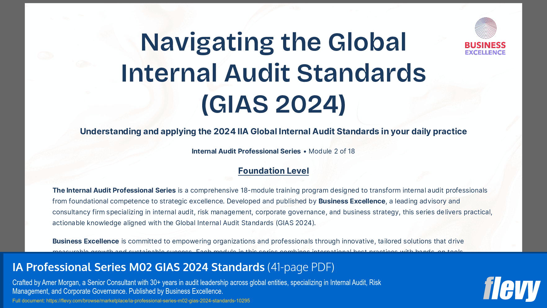 IA Professional Series M02 GIAS 2024 Standards (41-page PDF document) Preview Image