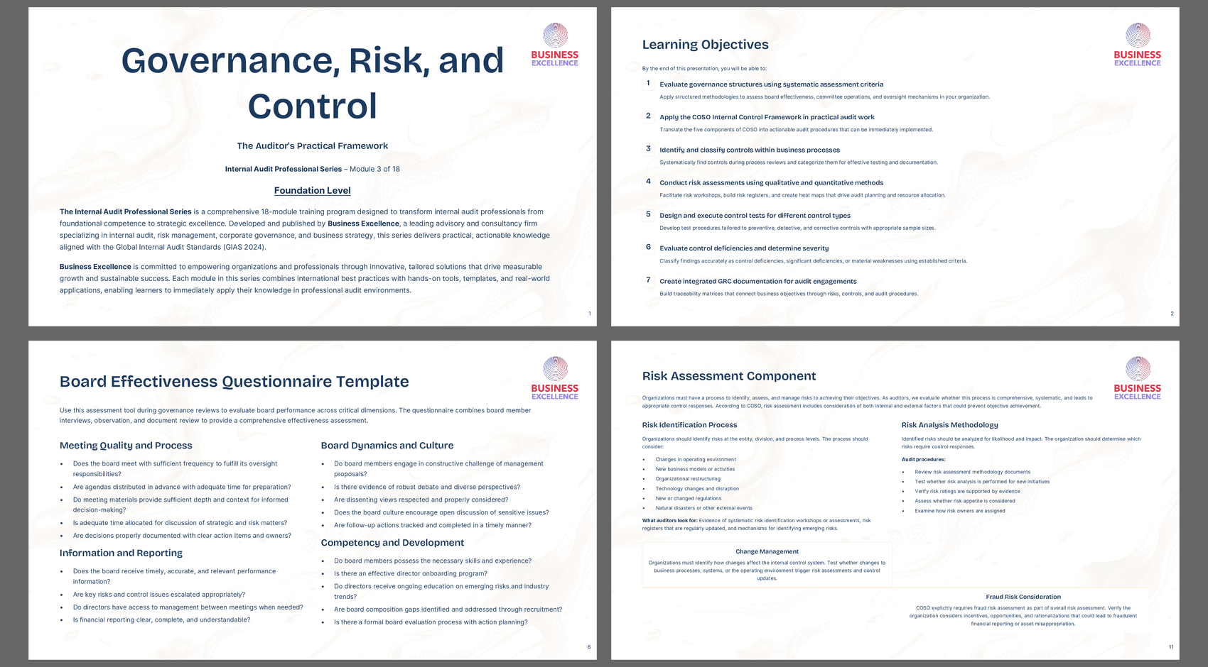 IA Professional Series-M03 - Governance, Risk & Control (GRC) (35-page PDF document) Preview Image