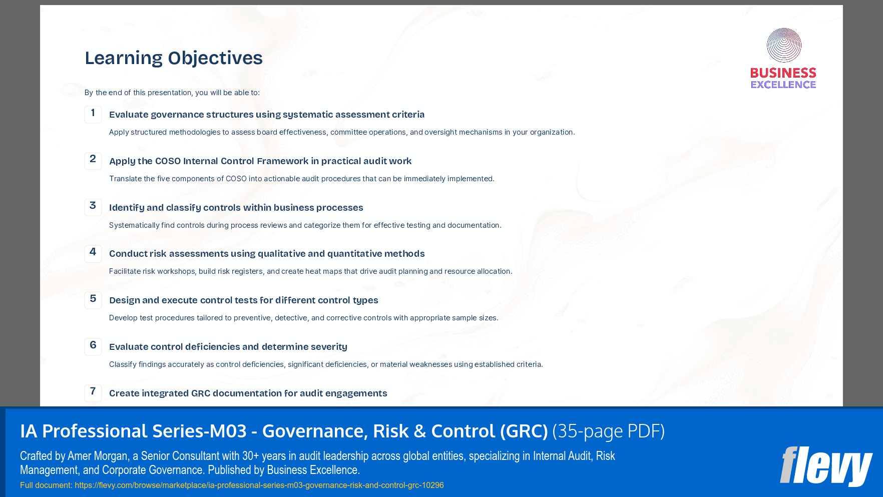 IA Professional Series-M03 - Governance, Risk & Control (GRC) (35-page PDF document) Preview Image