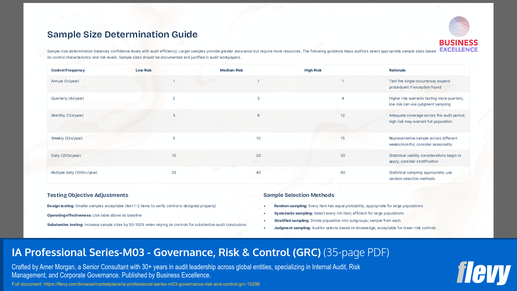IA Professional Series-M03 - Governance, Risk & Control (GRC) (35-page PDF document) Preview Image