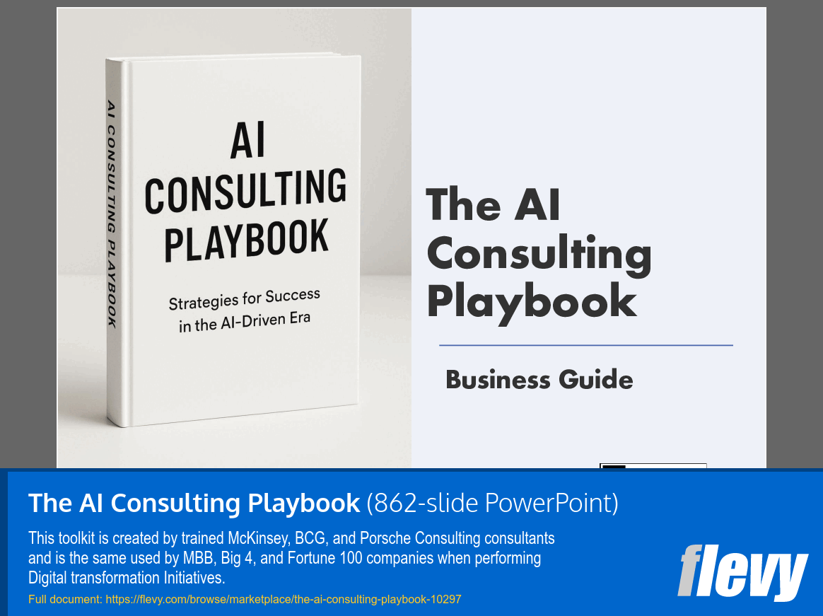 The AI Consulting Playbook (862-slide PPT PowerPoint presentation slide deck (PPTX)) Preview Image