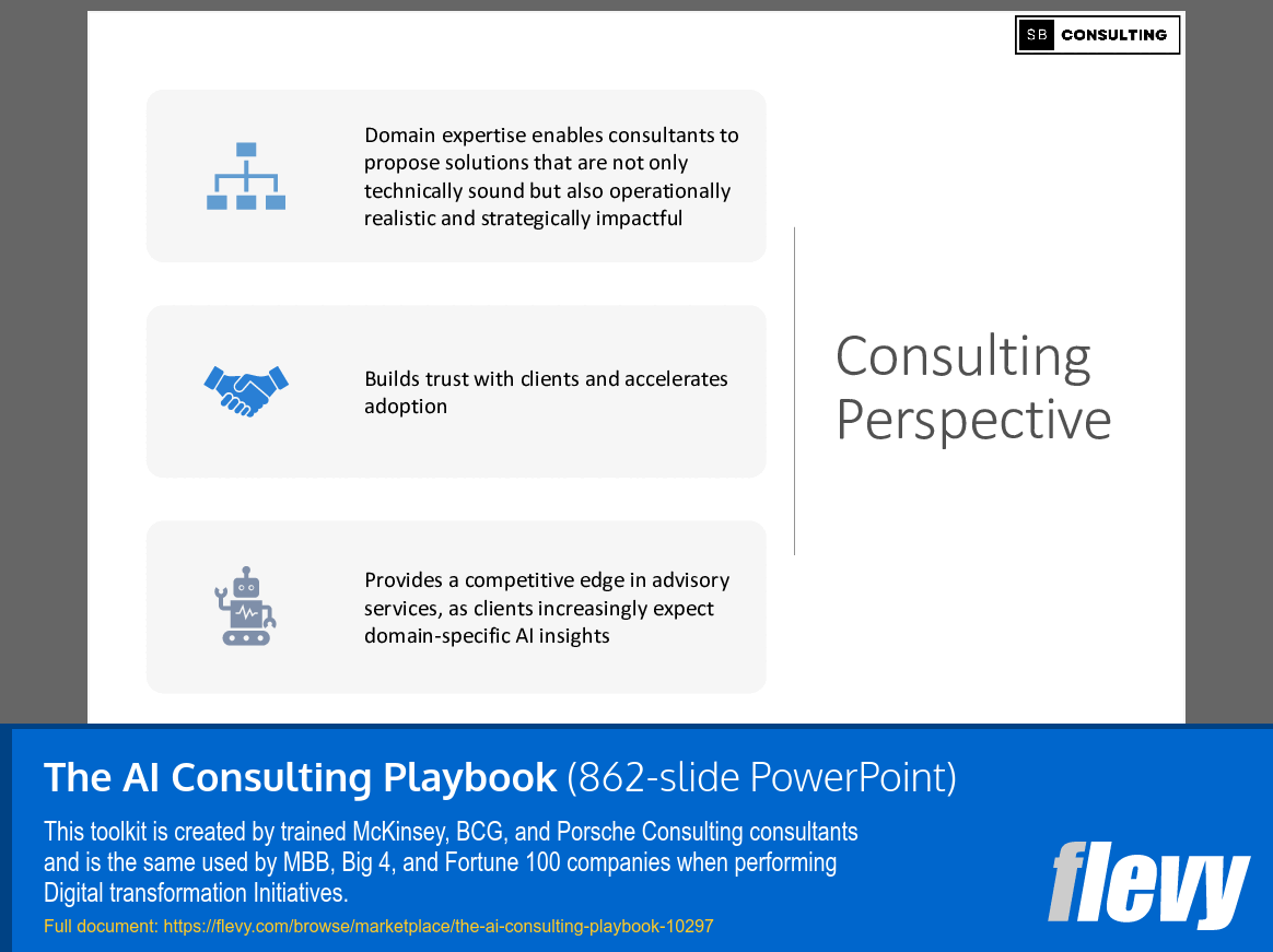 The AI Consulting Playbook (862-slide PPT PowerPoint presentation slide deck (PPTX)) Preview Image