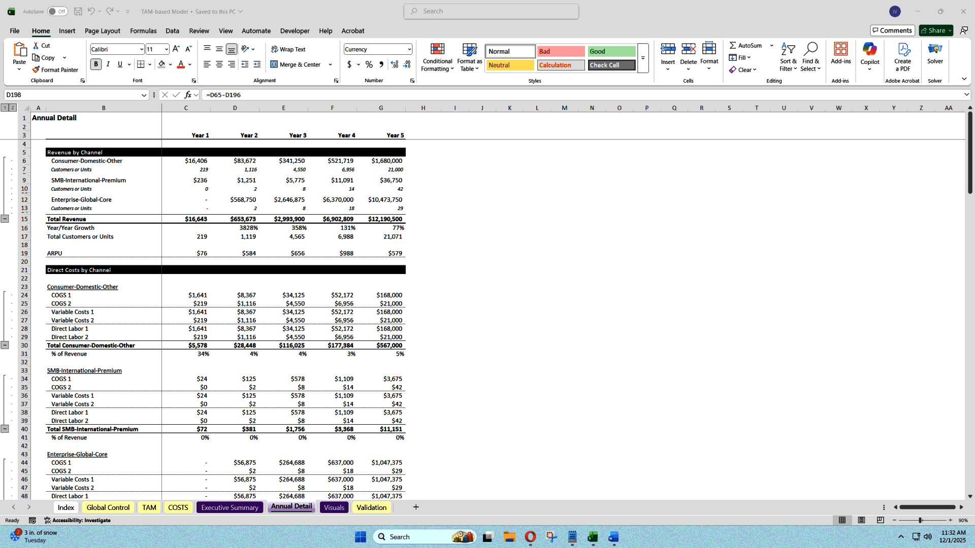 Scenario-Driven Market Capture Model (Down/Base/Up) (Excel template (XLSX)) Preview Image