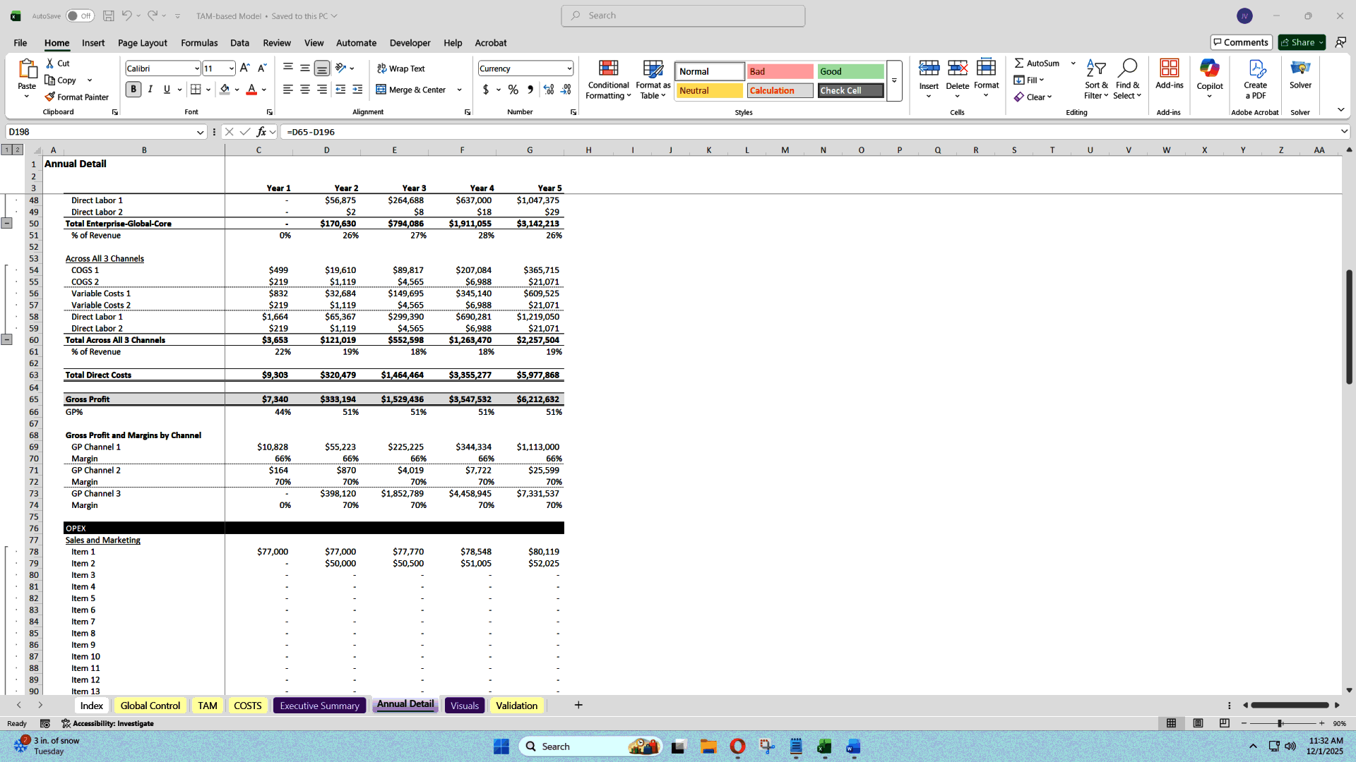 Scenario-Driven Market Capture Model (Down/Base/Up) (Excel template (XLSX)) Preview Image