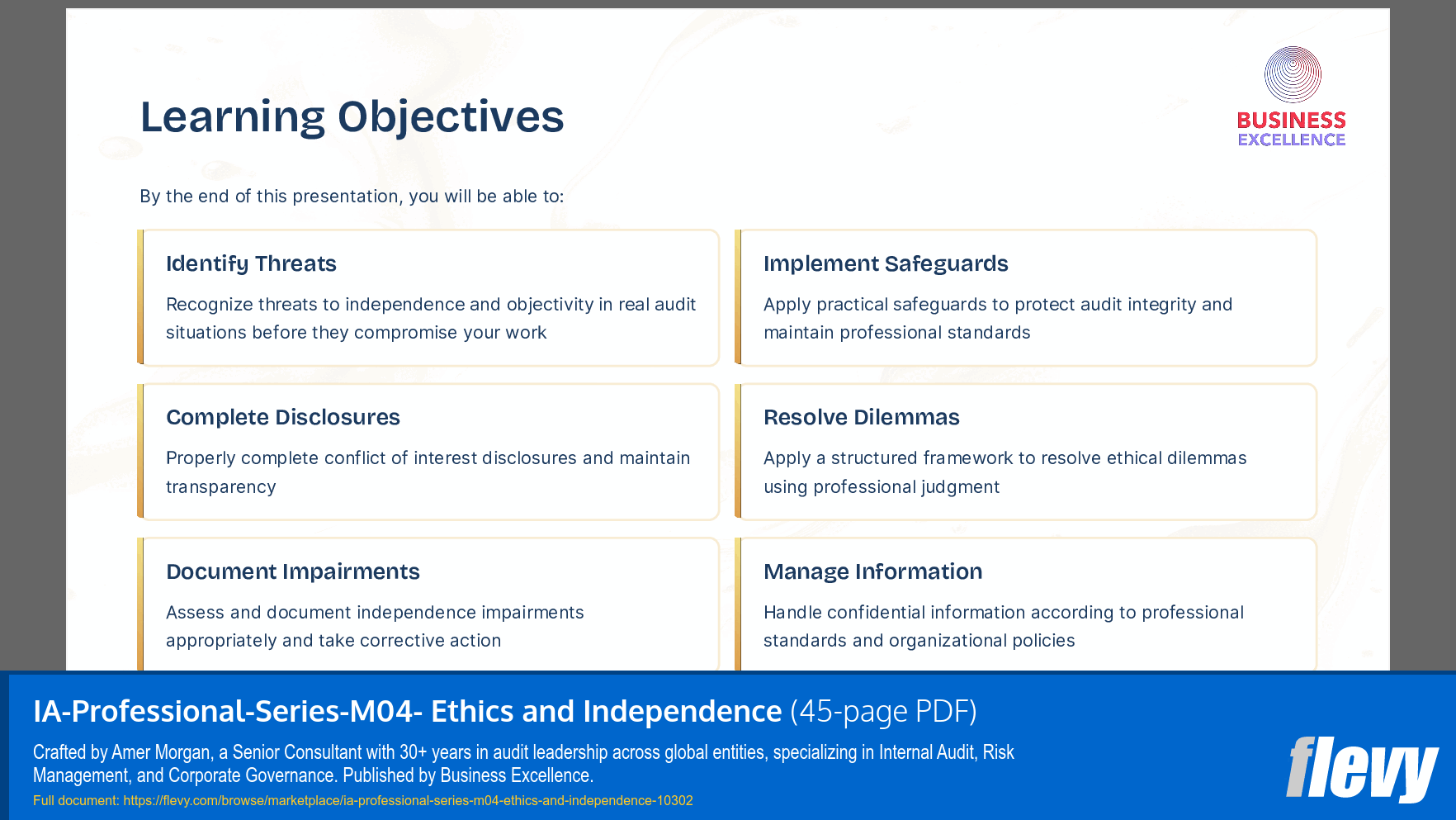 Internal Audit Professional Series - Module 4: Ethics & Independence (45-page PDF document) Preview Image