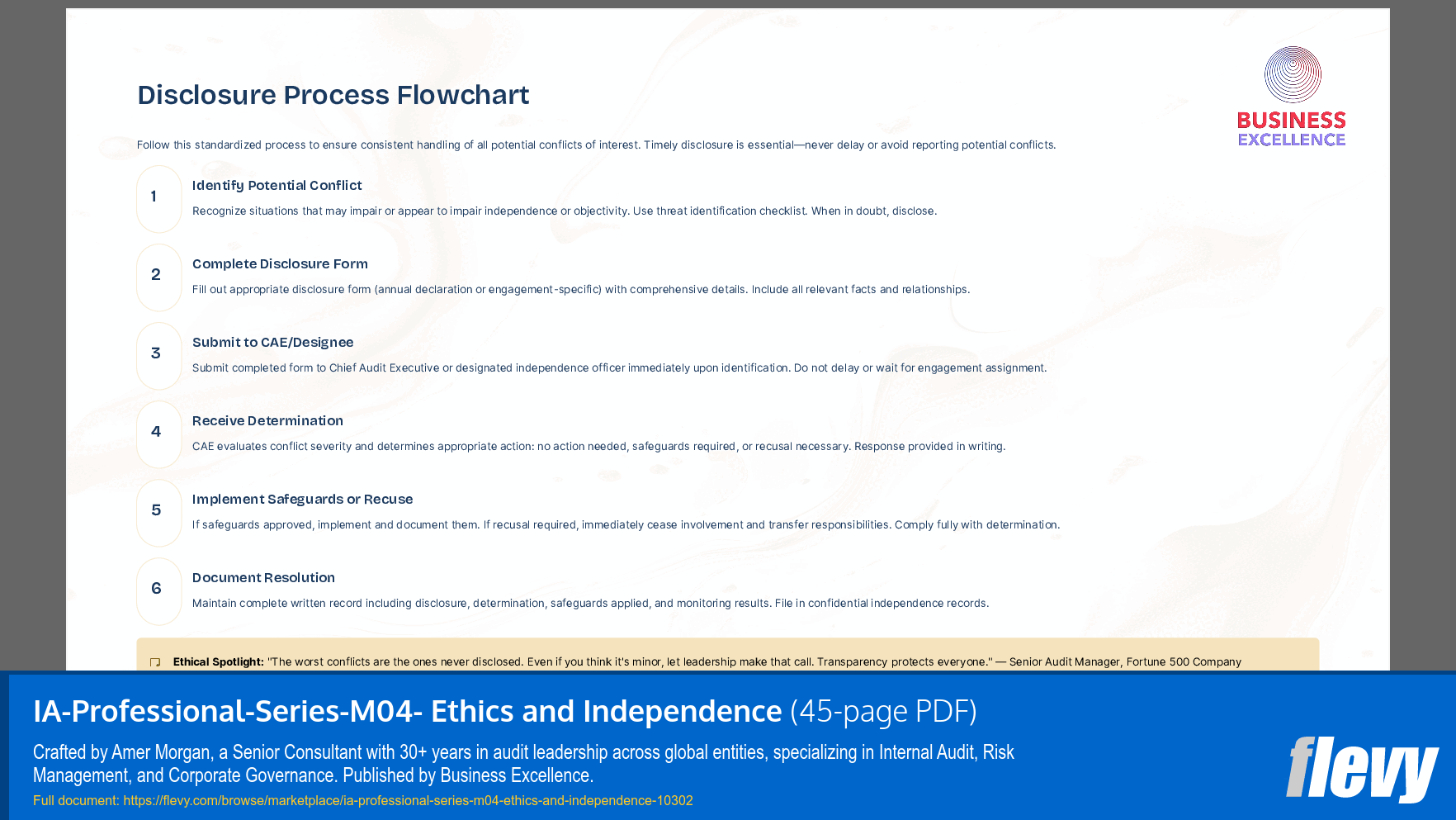 Internal Audit Professional Series - Module 4: Ethics & Independence (45-page PDF document) Preview Image