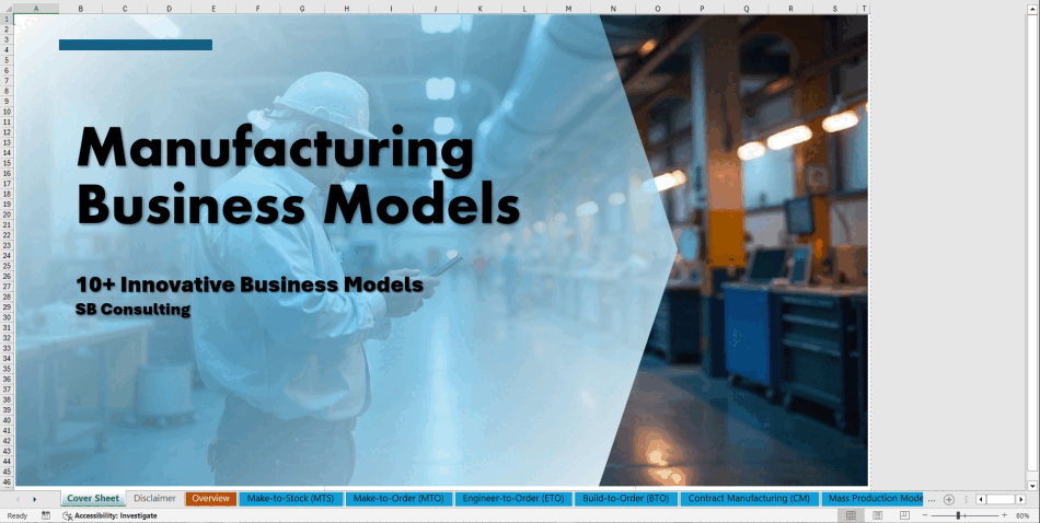 Manufacturing Business Models (Excel template (XLSX)) Preview Image