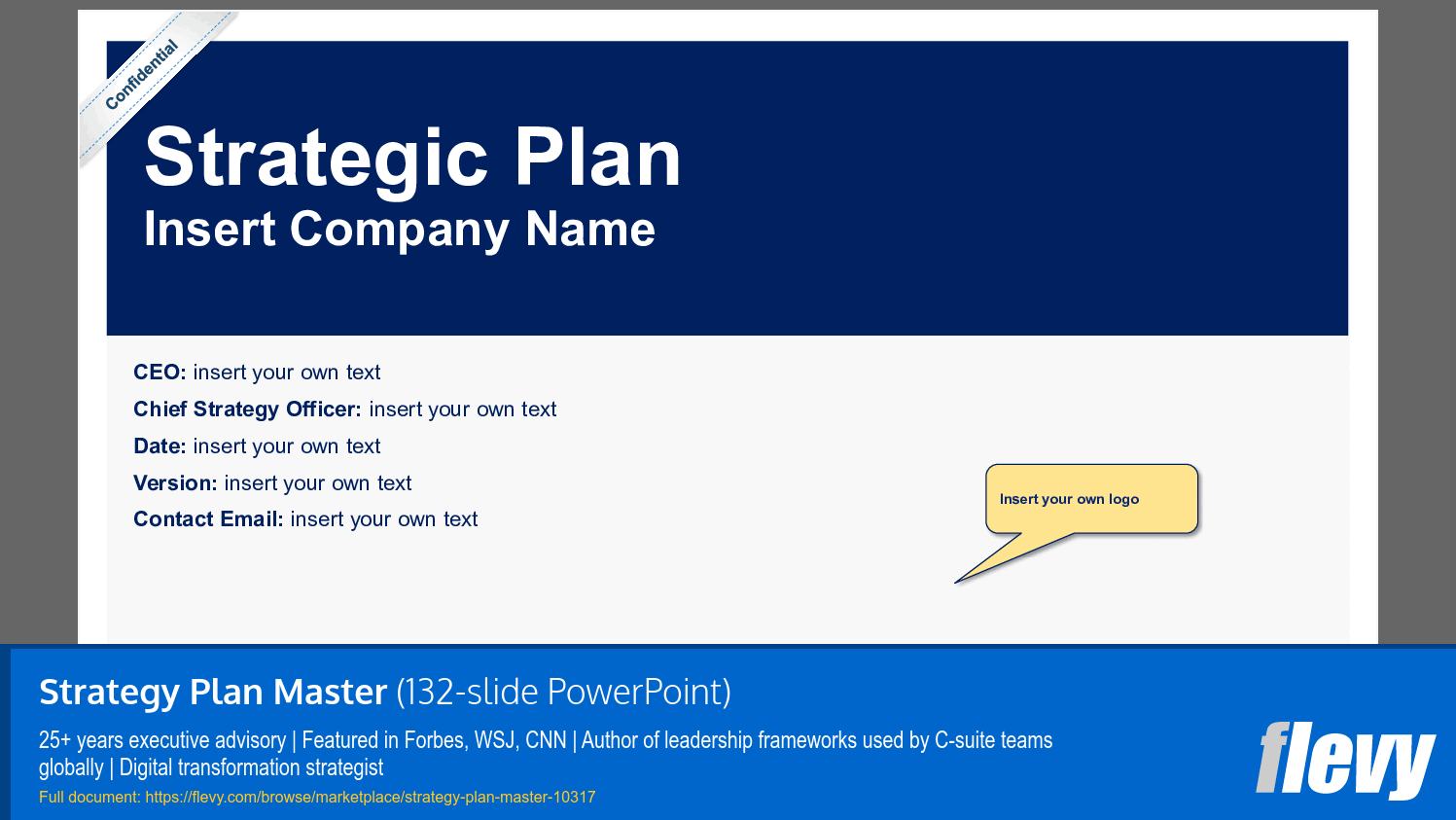 Strategy Plan Master (132-slide PPT PowerPoint presentation slide deck (PPTX)) Preview Image
