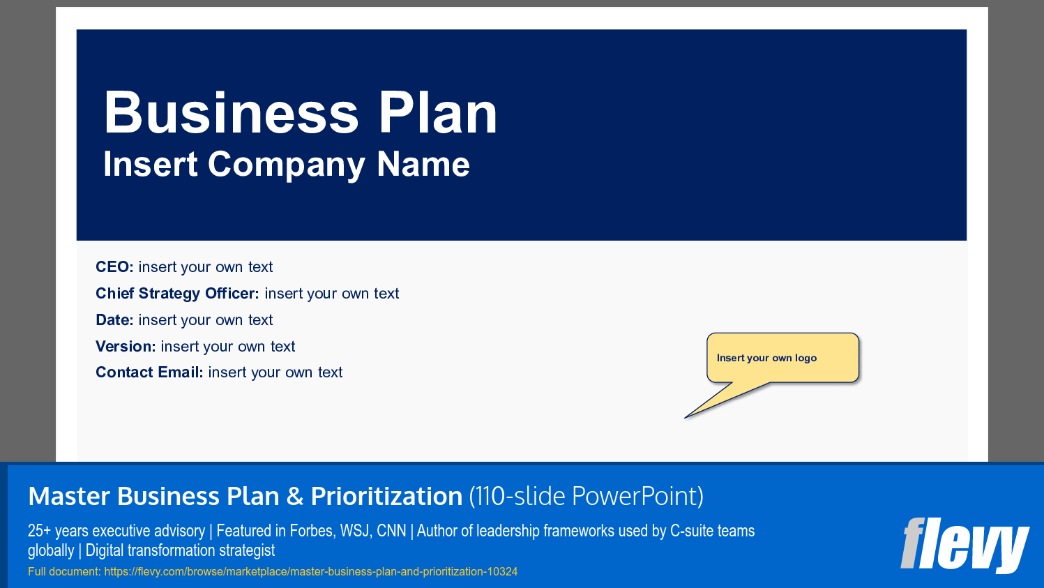 Master Business Plan & Prioritization (110-slide PPT PowerPoint presentation slide deck (PPTX)) Preview Image
