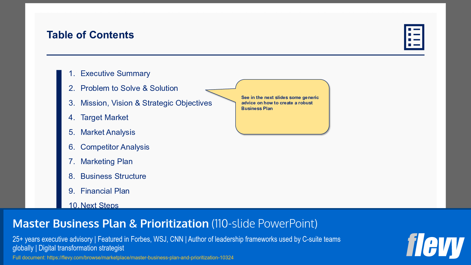 Master Business Plan & Prioritization (110-slide PPT PowerPoint presentation slide deck (PPTX)) Preview Image