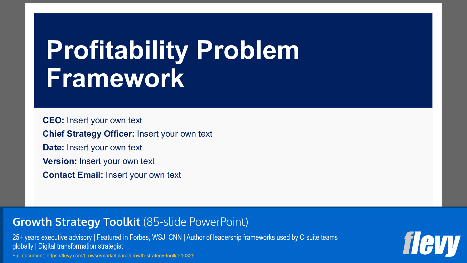 Growth Strategy Toolkit (85-slide PPT PowerPoint presentation slide deck (PPTX)) Preview Image