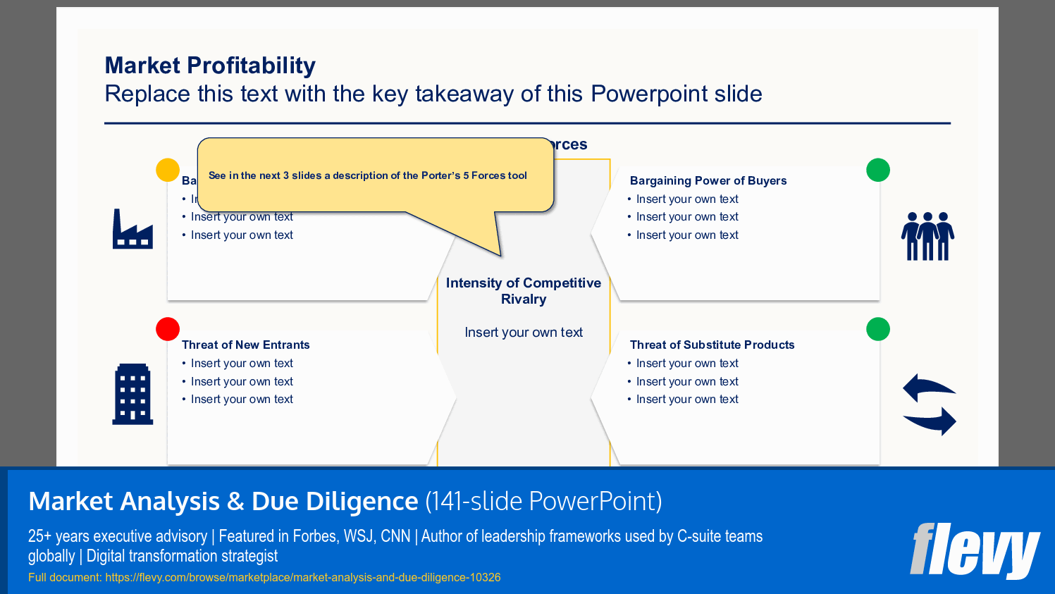 Market Analysis & Due Diligence (141-slide PPT PowerPoint presentation slide deck (PPTX)) Preview Image