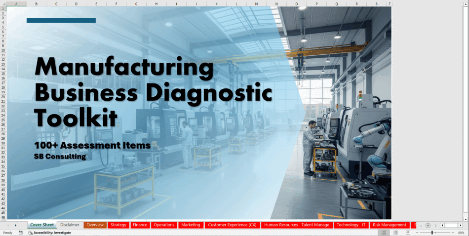 Manufacturing Business Diagnostic Toolkit (Excel template (XLSX)) Preview Image