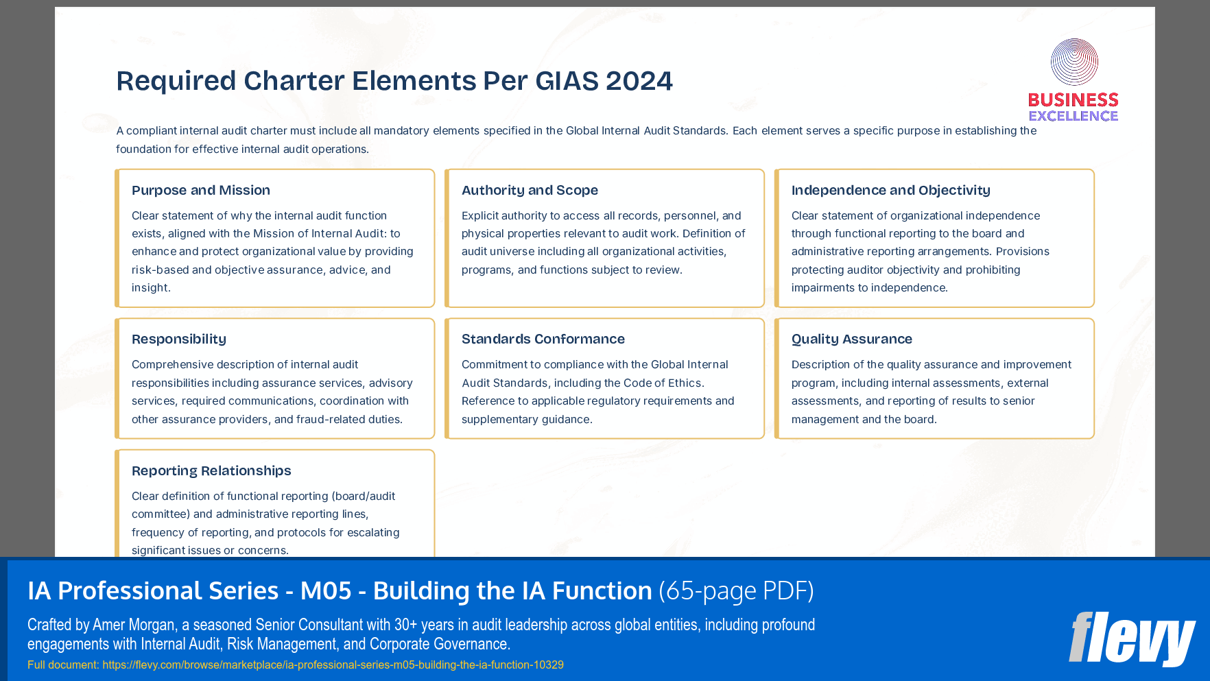 IA Professional Series - M05 - Building the IA Function (65-page PDF document) Preview Image