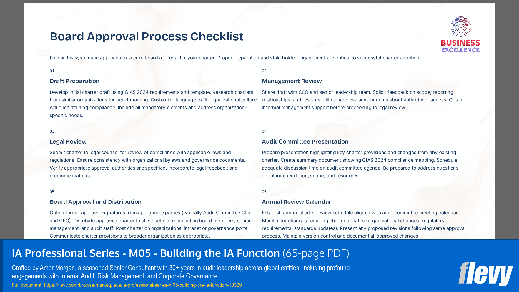 IA Professional Series - M05 - Building the IA Function (65-page PDF document) Preview Image