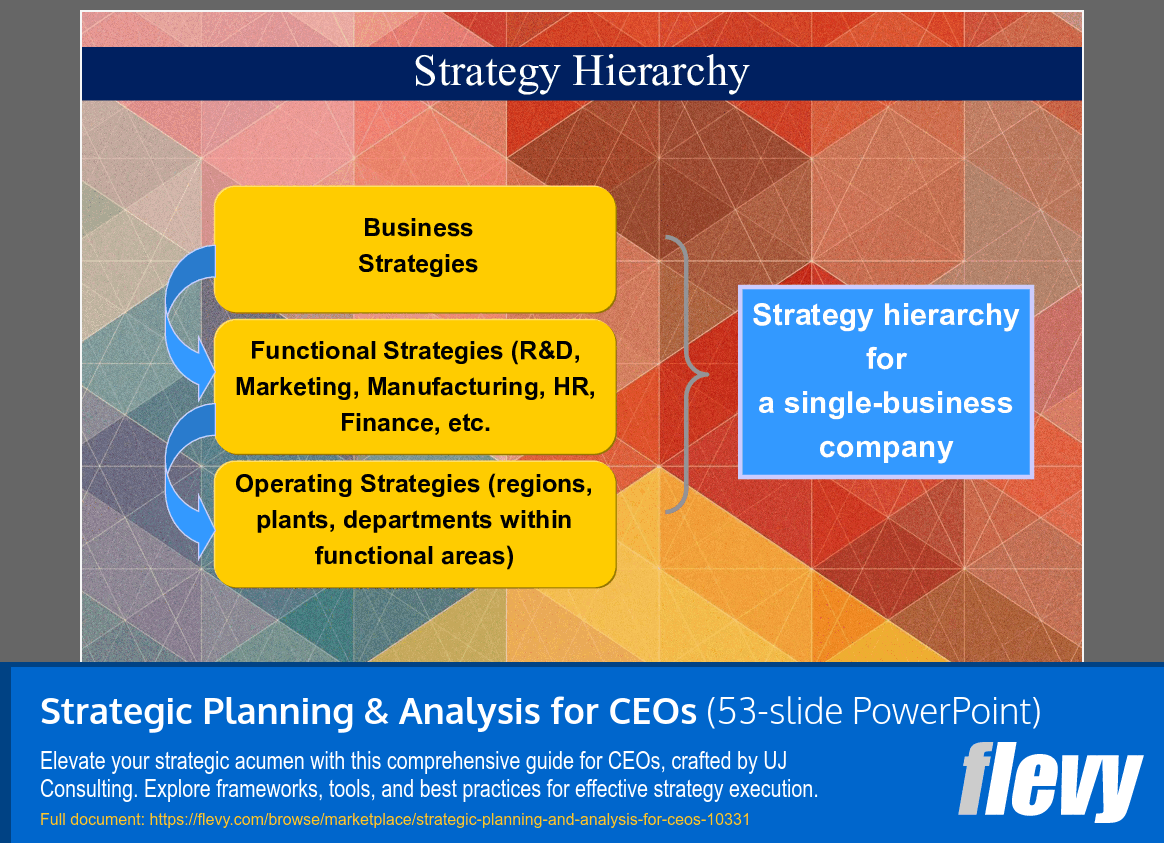 Strategic Planning & Analysis for CEOs (53-slide PPT PowerPoint presentation slide deck (PPTX)) Preview Image