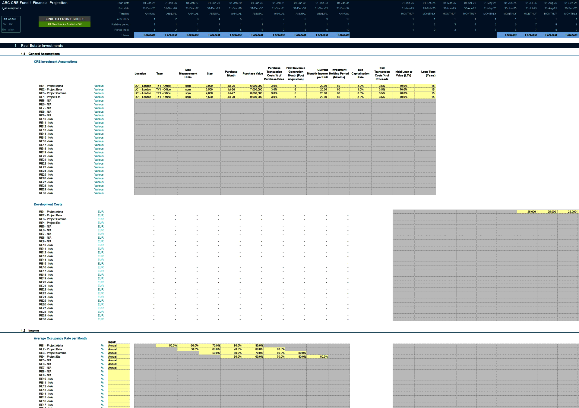 Commercial Real Estate (CRE) Private Equity Financial Model (Excel template (XLSX)) Preview Image