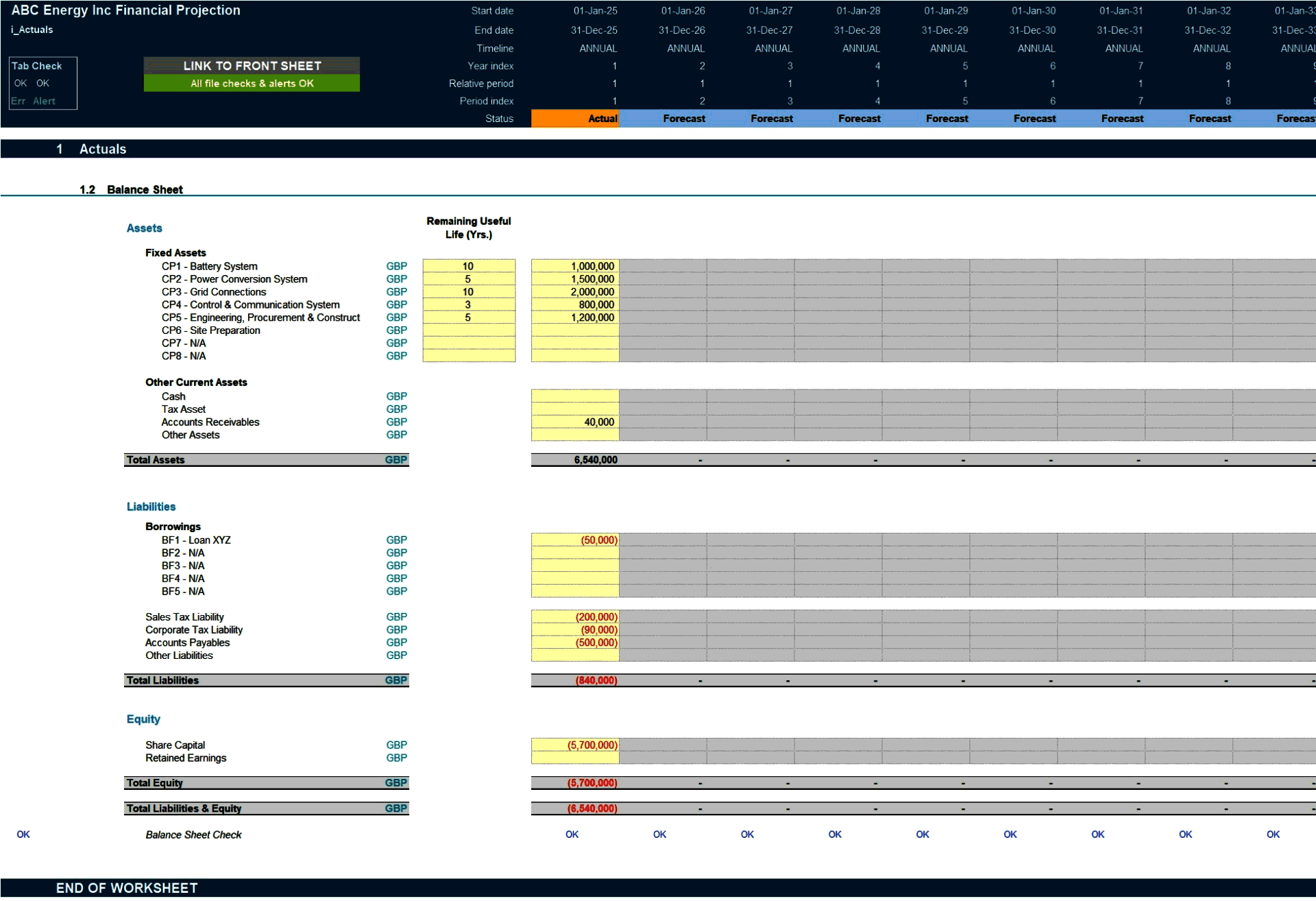 BESS (Battery Energy Storage System) Business Financial Proj (Excel template (XLSX)) Preview Image