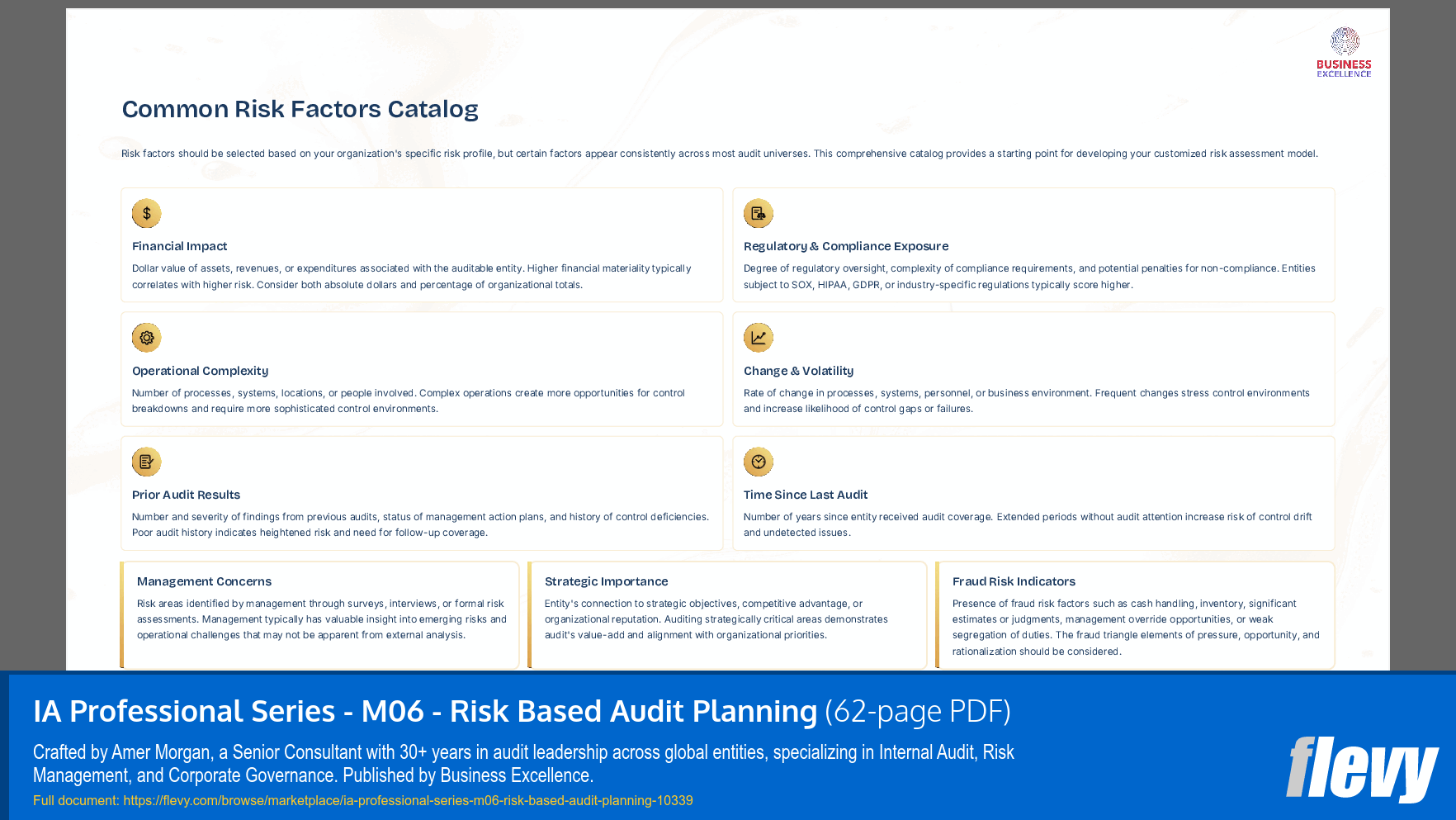 IA Professional Series - M06 - Risk Based Audit Planning (62-page PDF document) Preview Image