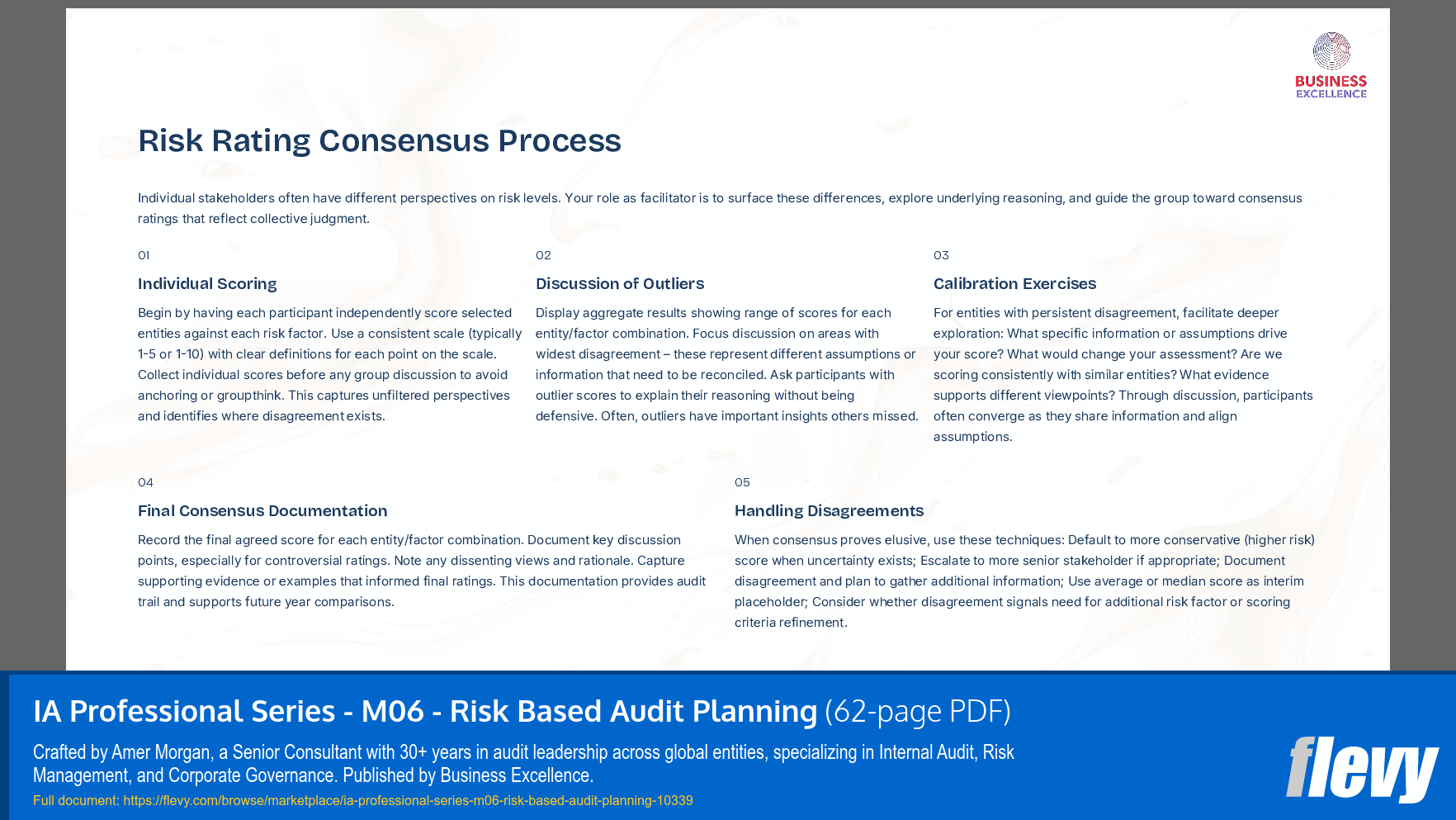 IA Professional Series - M06 - Risk Based Audit Planning (62-page PDF document) Preview Image