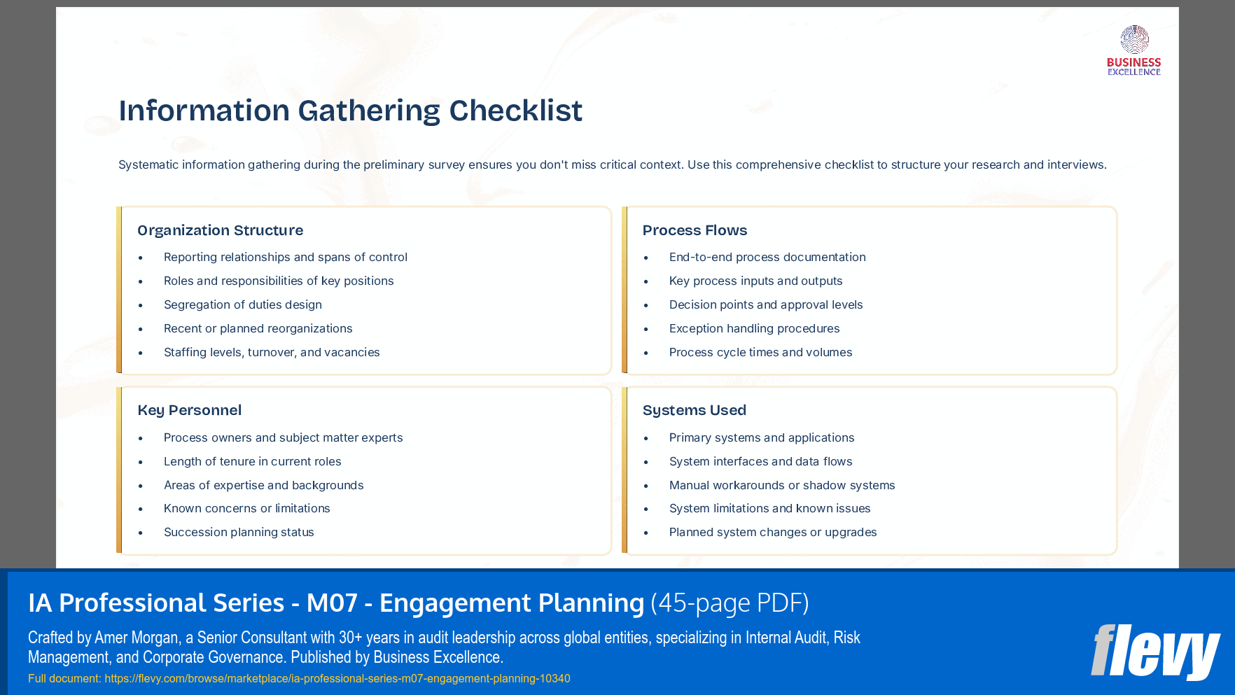 IA Professional Series - M07 - Engagement Planning (45-page PDF document) Preview Image