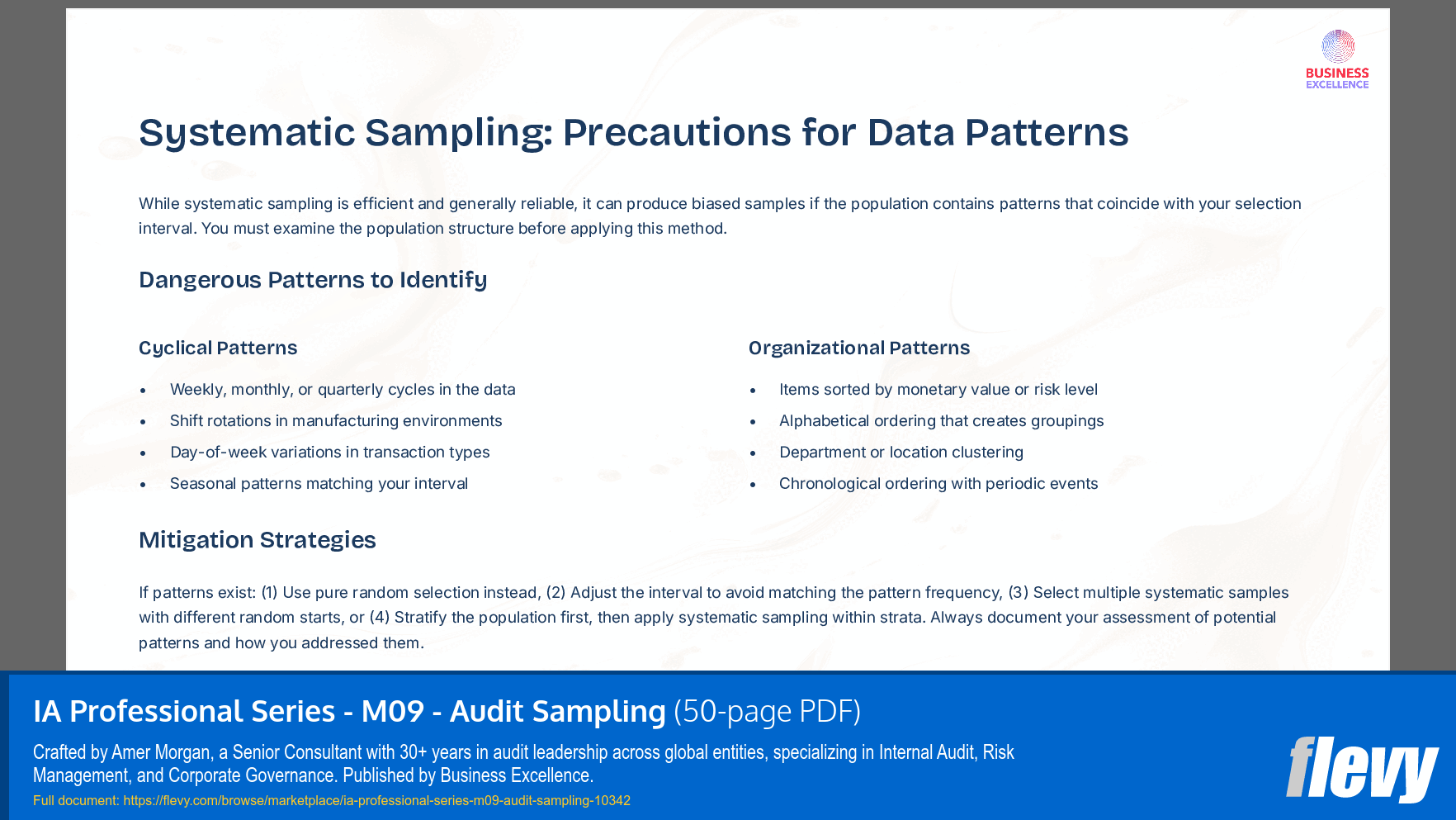 IA Professional Series - M09 - Audit Sampling (50-page PDF document) Preview Image