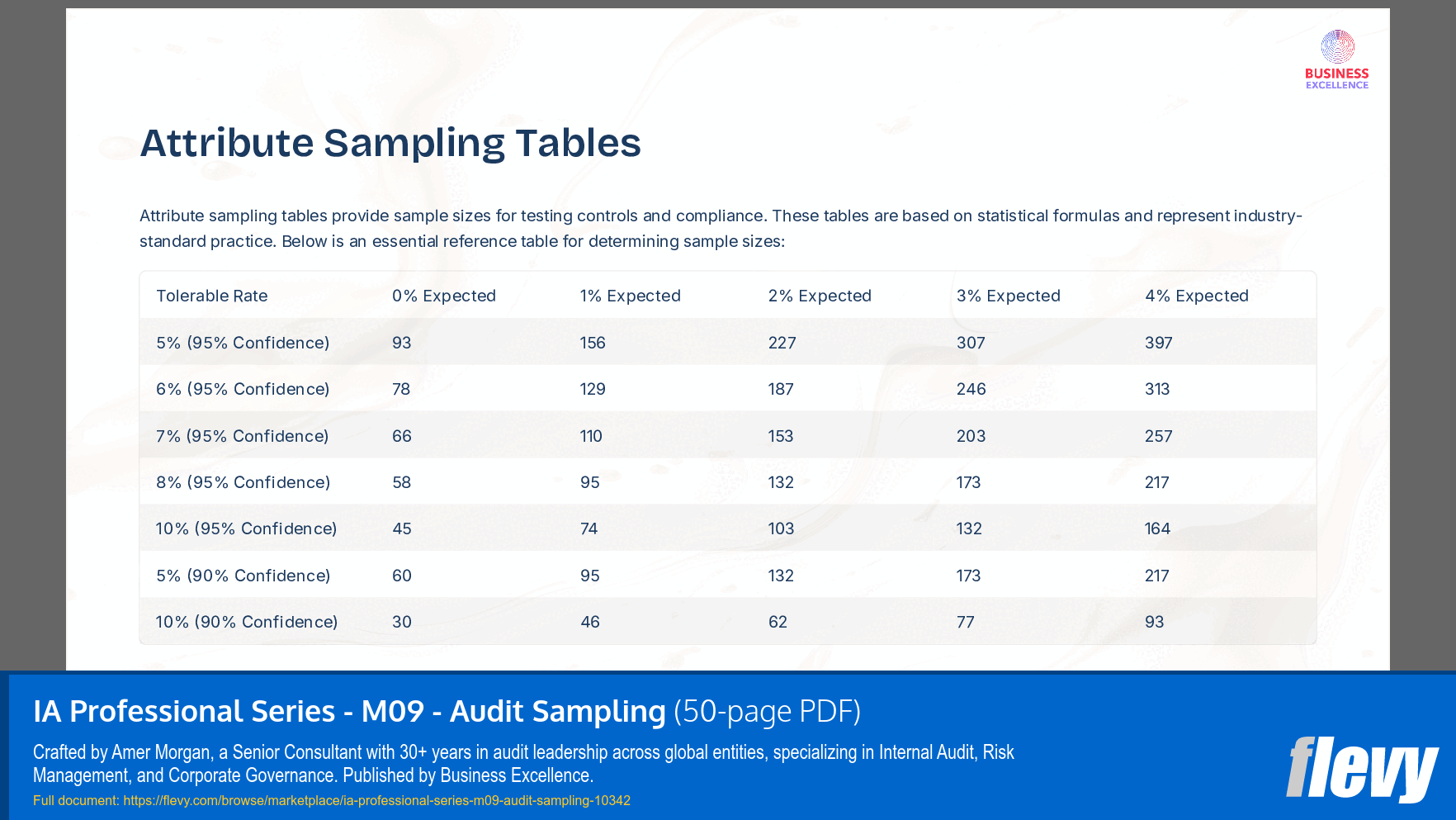 IA Professional Series - M09 - Audit Sampling (50-page PDF document) Preview Image