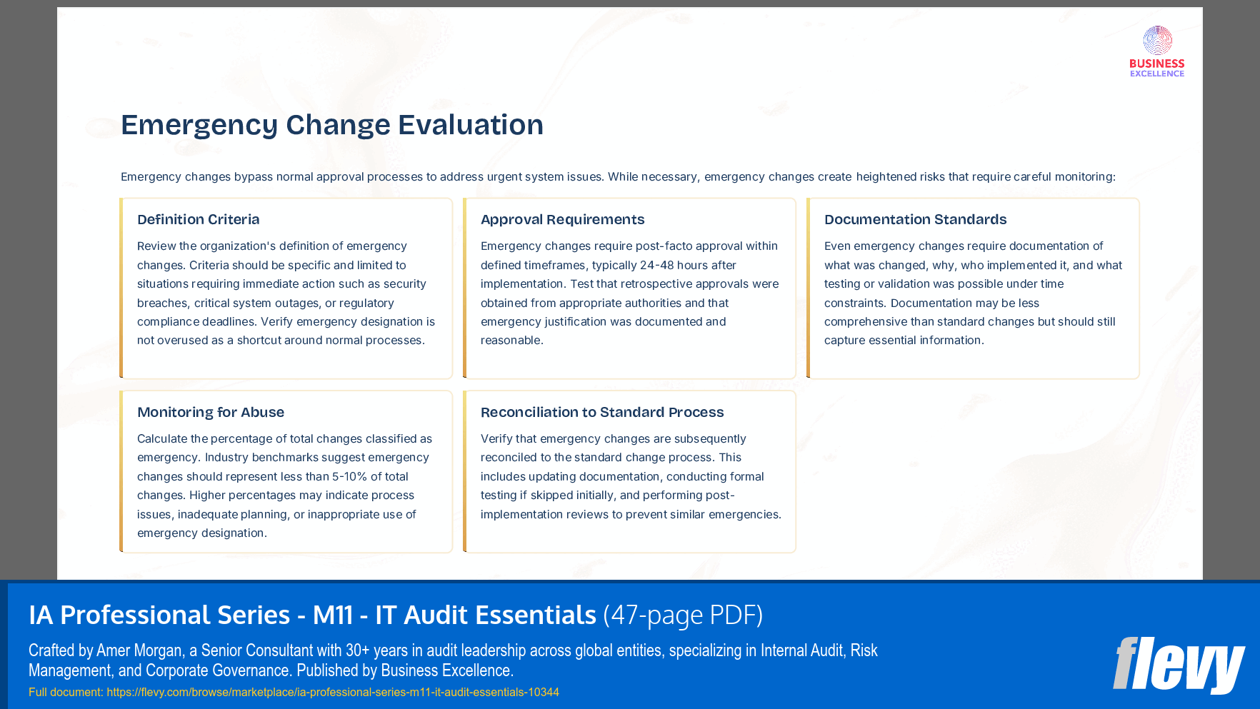 IA Professional Series - M11 - IT Audit Essentials (47-page PDF document) Preview Image