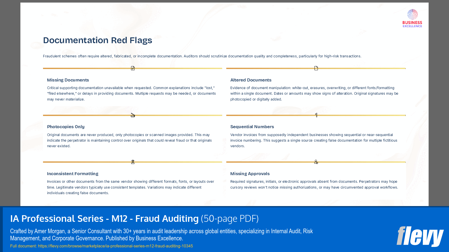 IA Professional Series - M12 - Fraud Auditing (50-page PDF document) Preview Image