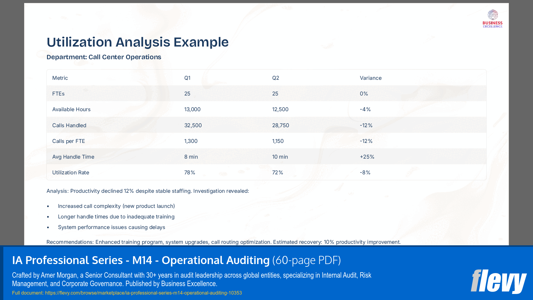 IA Professional Series - M14 - Operational Auditing (60-page PDF document) Preview Image