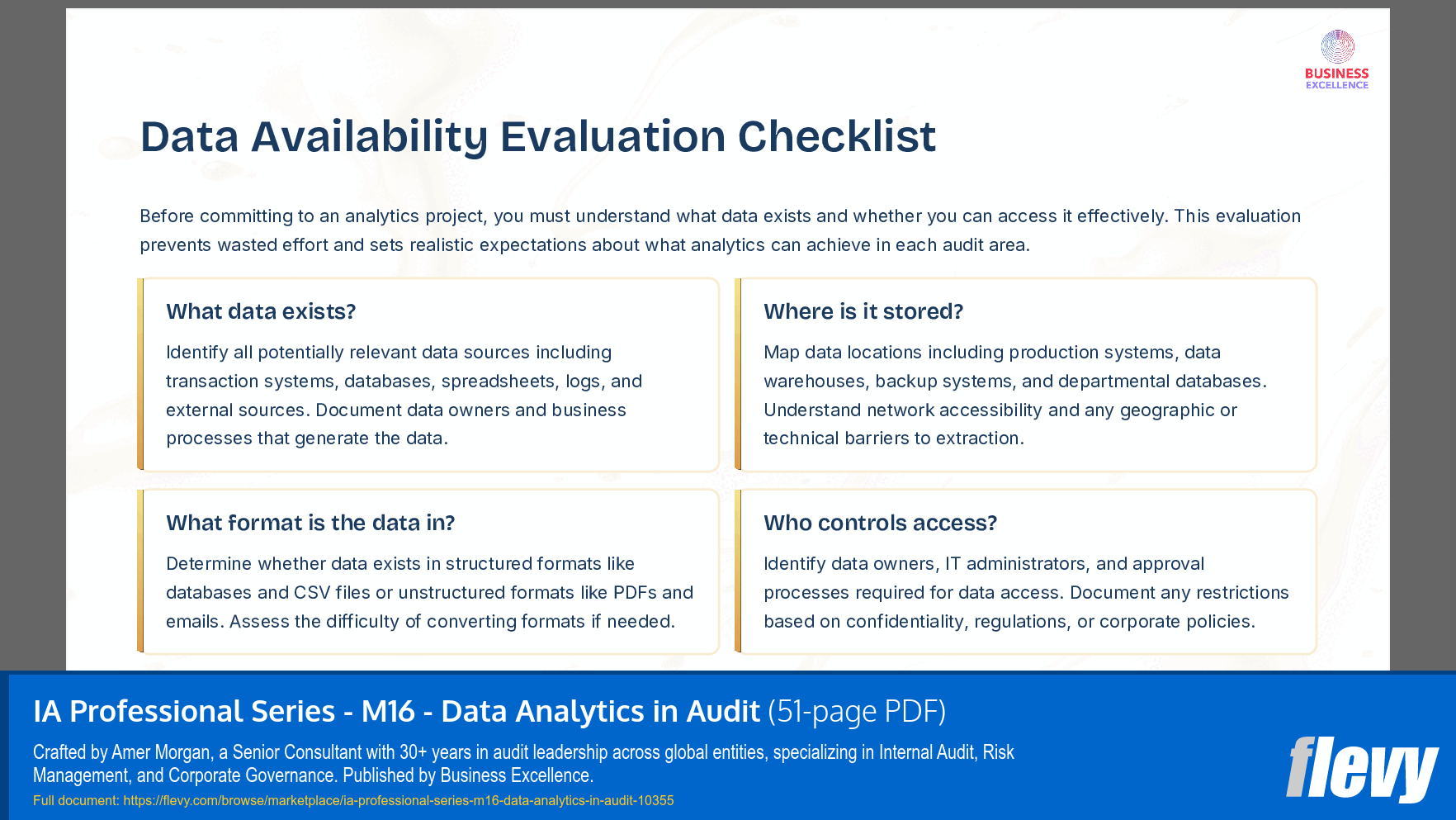 IA Professional Series - M16 - Data Analytics in Audit (51-page PDF document) Preview Image
