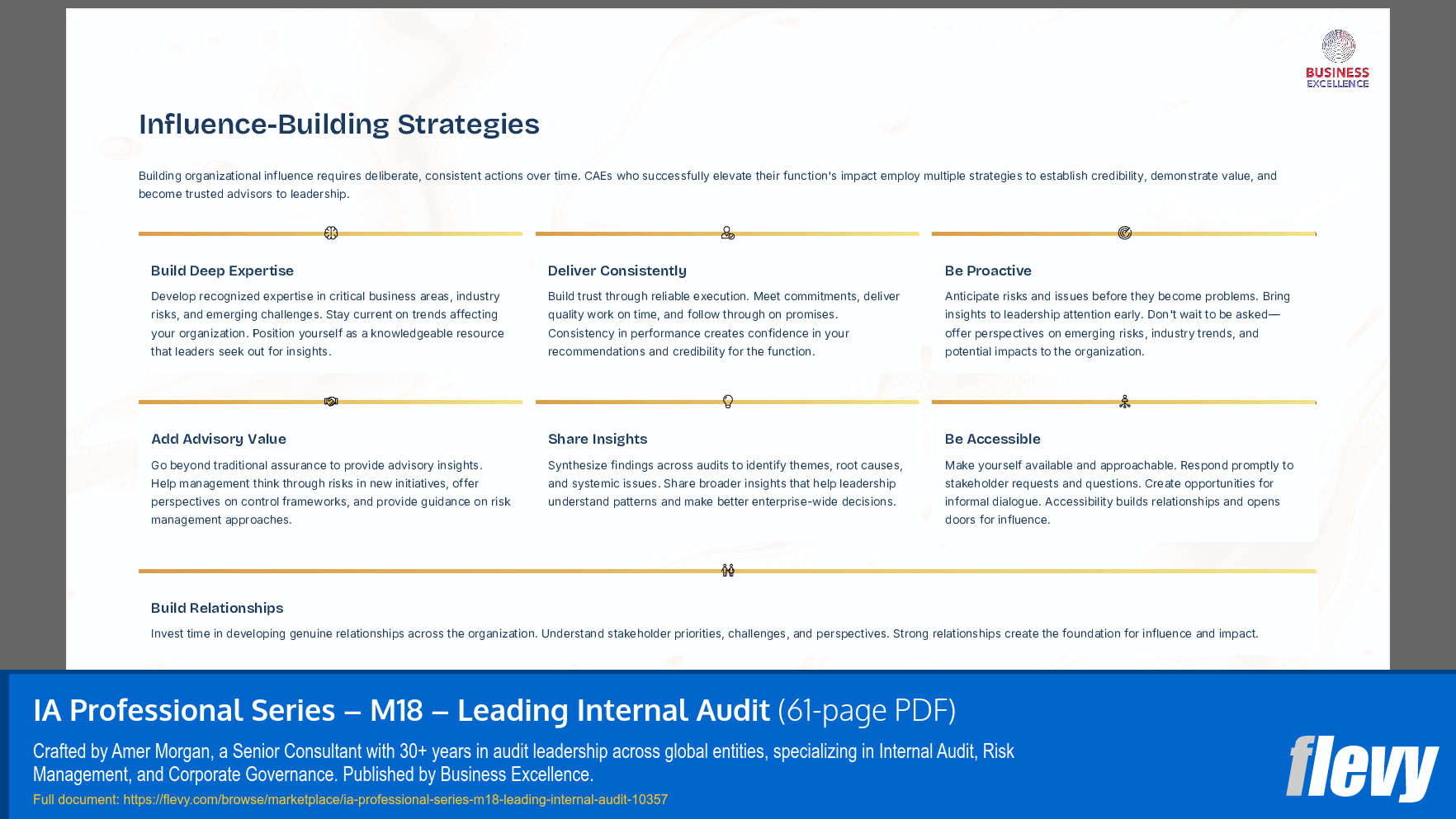 IA Professional Series - M18 - Leading Internal Audit (61-page PDF document) Preview Image