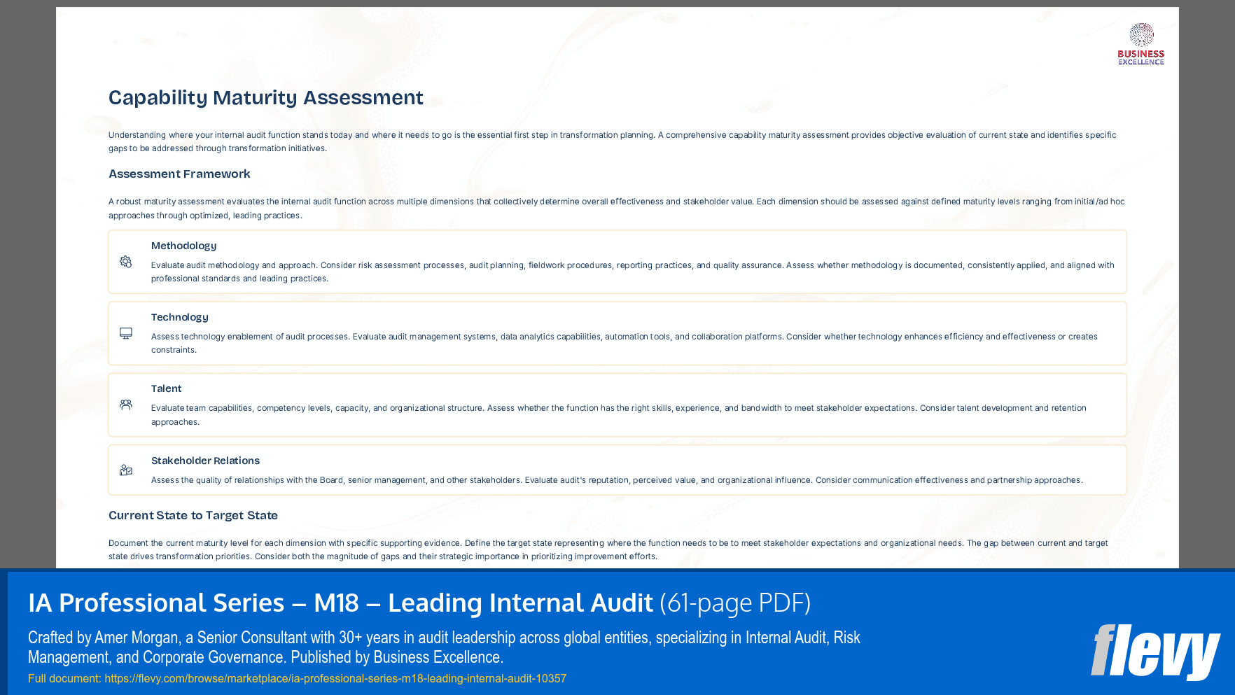 IA Professional Series - M18 - Leading Internal Audit (61-page PDF document) Preview Image