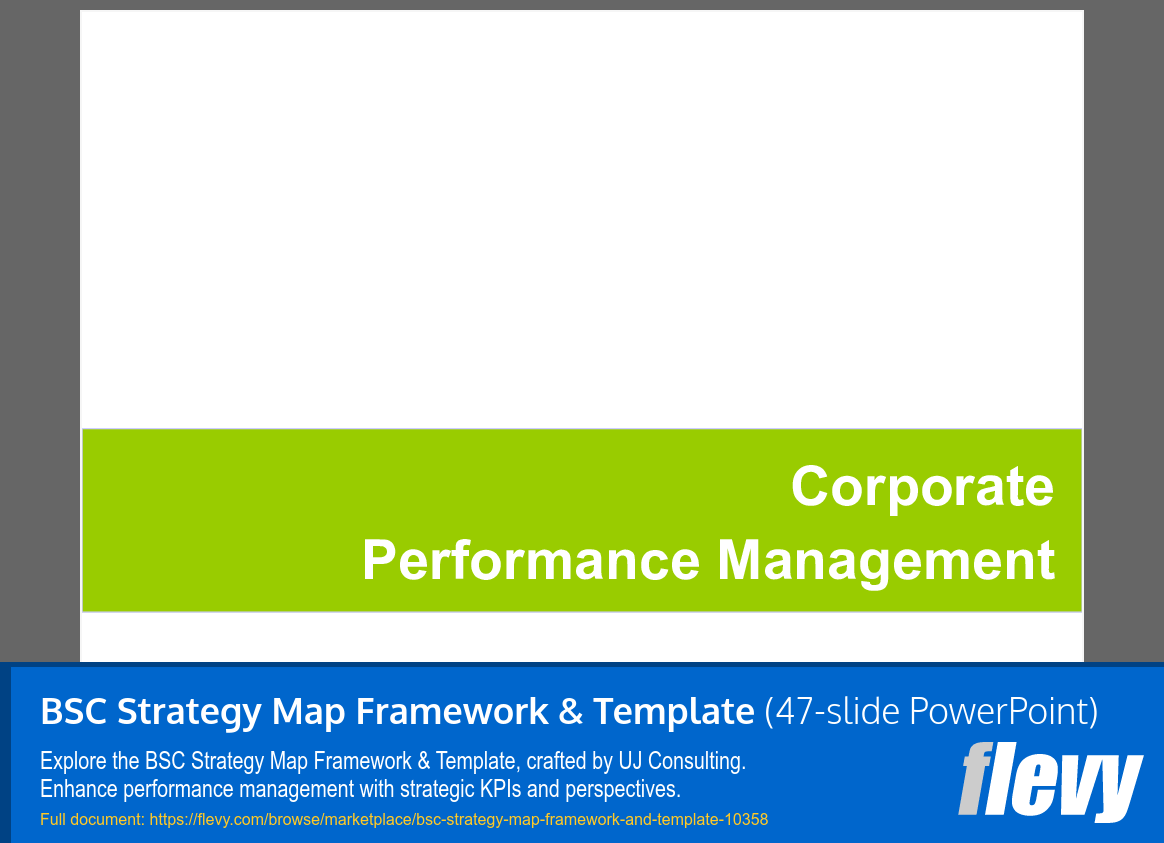 BSC Strategy Map Framework & Template (47-slide PPT PowerPoint presentation slide deck (PPTX)) Preview Image