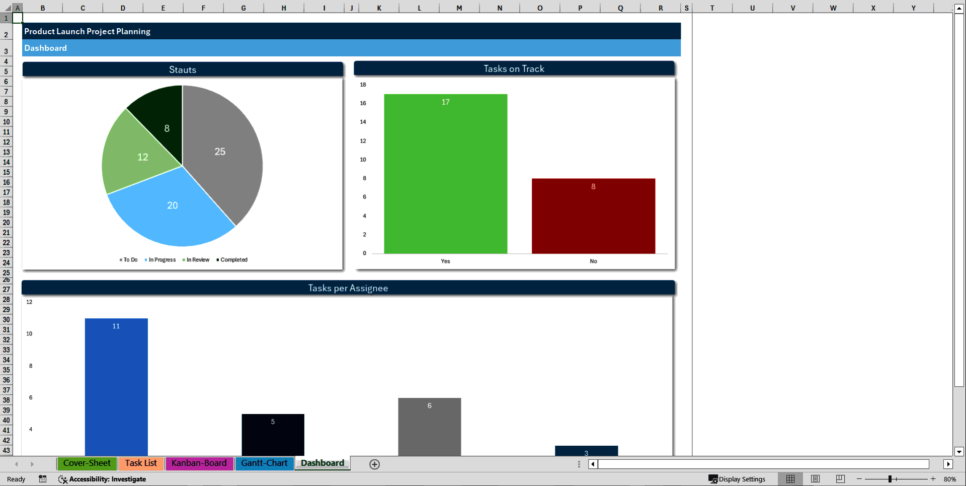 Product Launch  Project Planning Template (Excel template (XLSX)) Preview Image