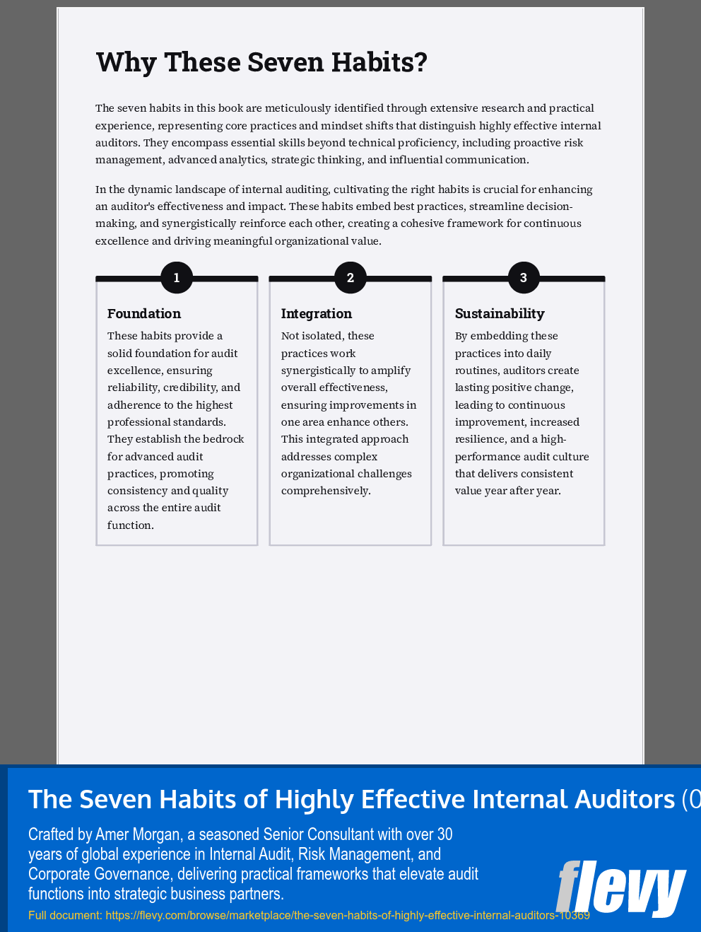 The Seven Habits of Highly Effective Internal Auditors (0-page PDF document) Preview Image