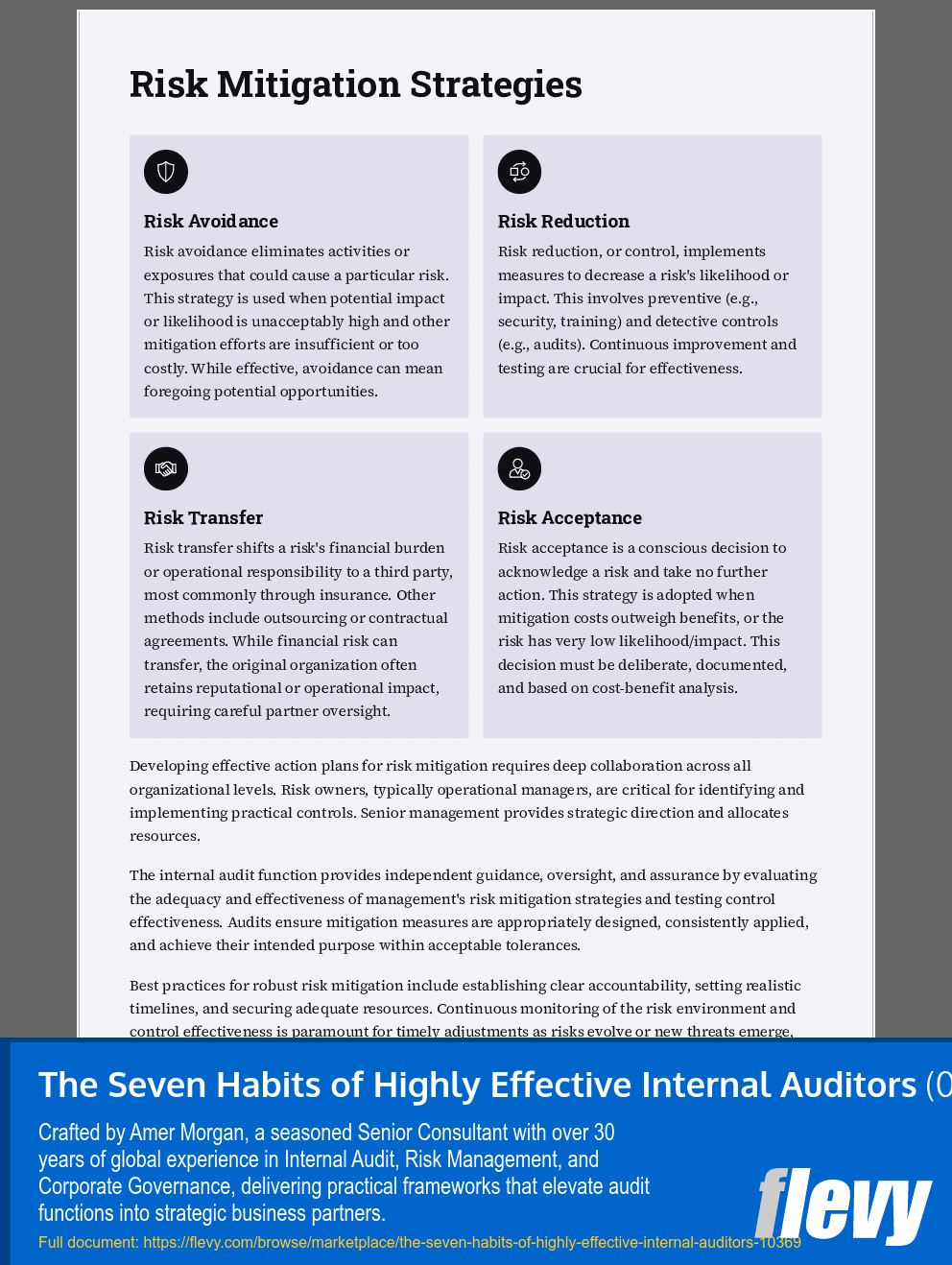 The Seven Habits of Highly Effective Internal Auditors (0-page PDF document) Preview Image