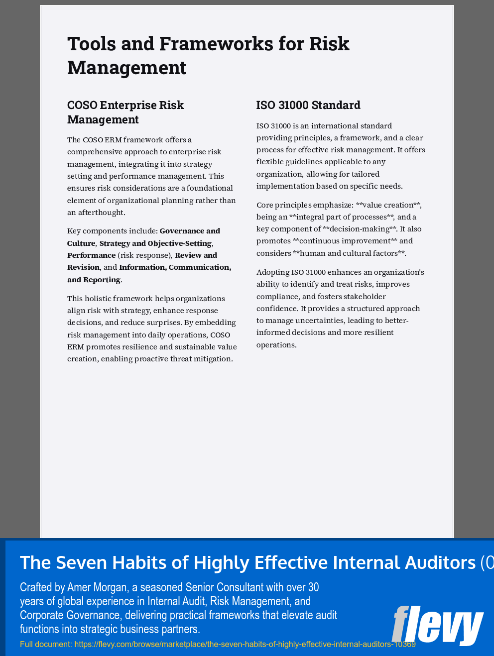 The Seven Habits of Highly Effective Internal Auditors (0-page PDF document) Preview Image