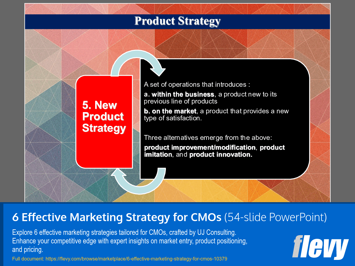 6 Effective Marketing Strategy for CMOs (54-slide PPT PowerPoint presentation slide deck (PPTX)) Preview Image