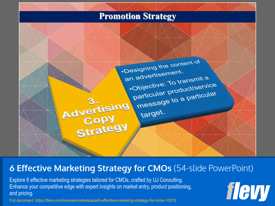 6 Effective Marketing Strategy for CMOs (54-slide PPT PowerPoint presentation slide deck (PPTX)) Preview Image