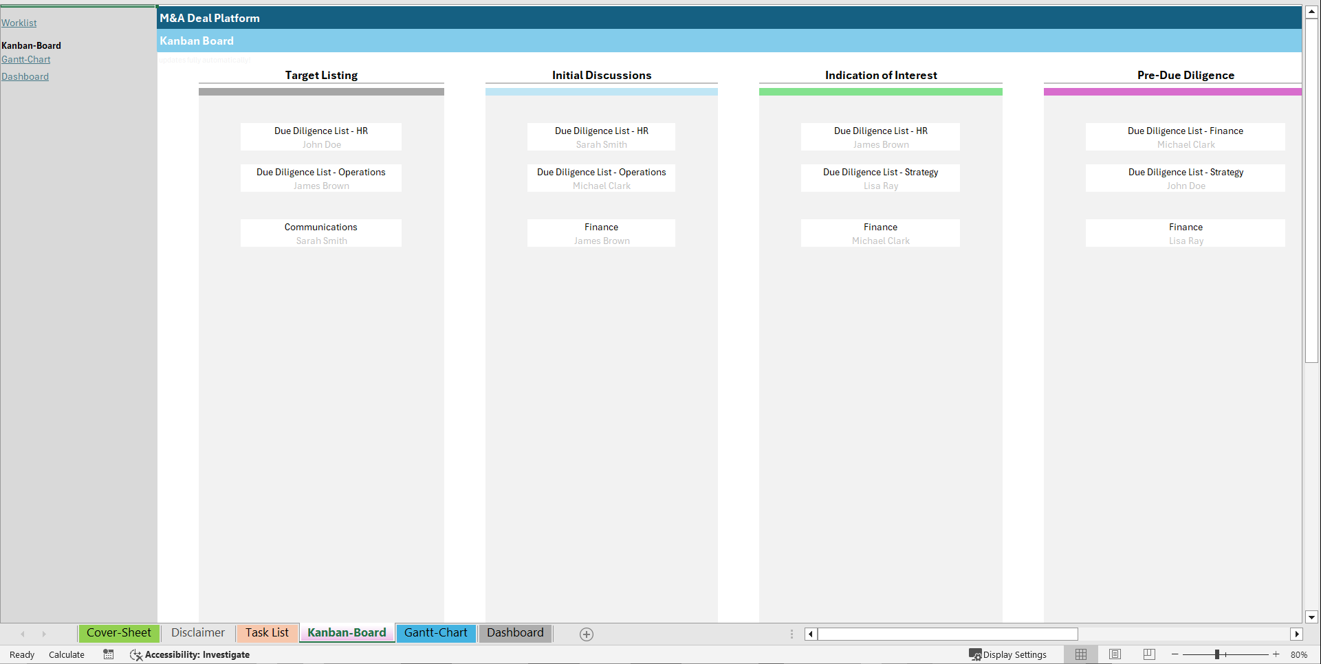 Ultimate M&A Deal Platform Toolkit (Excel template (XLSX)) Preview Image