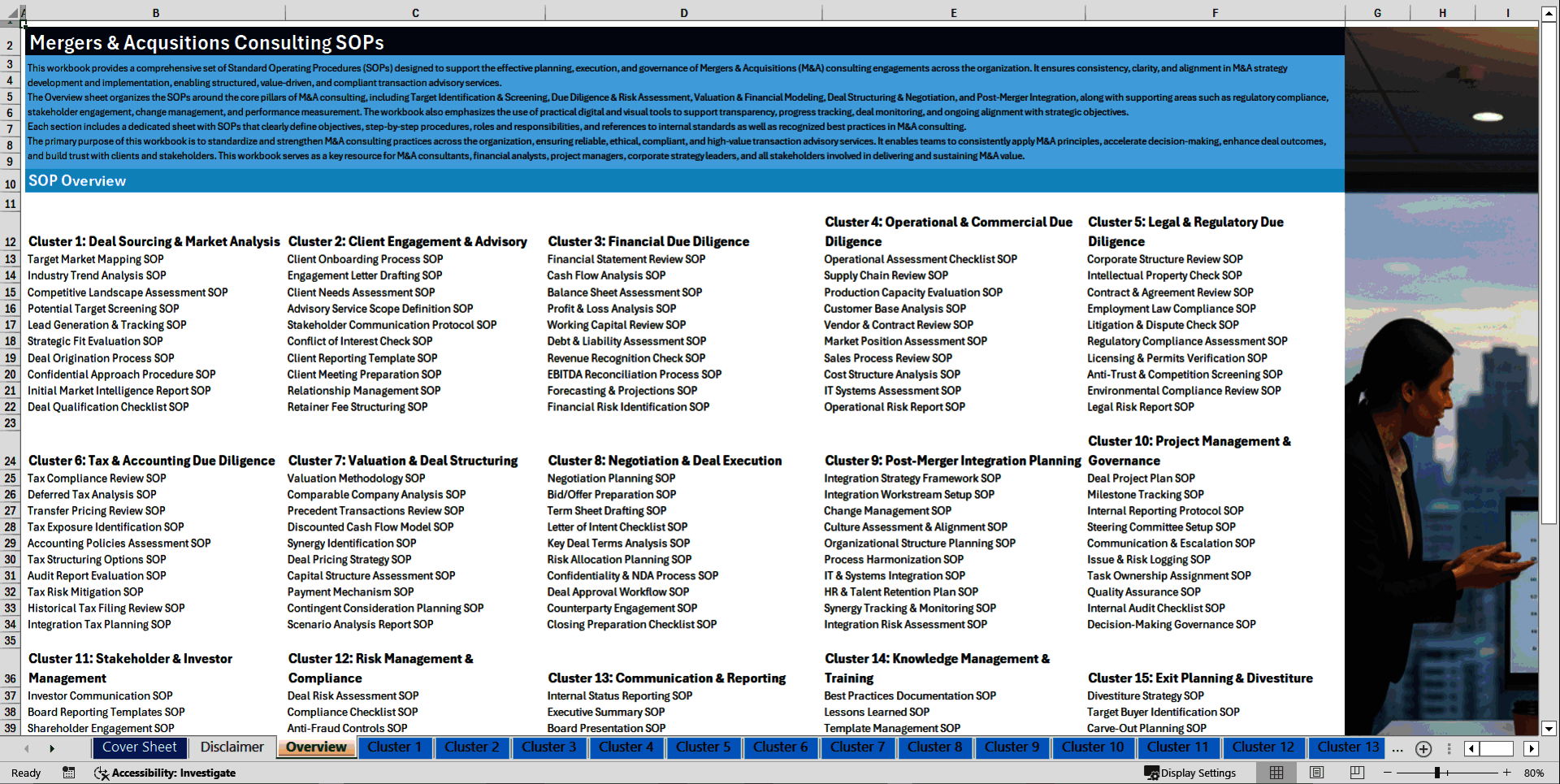 100+ M&A Consulting SOPs (Excel template (XLSX)) Preview Image