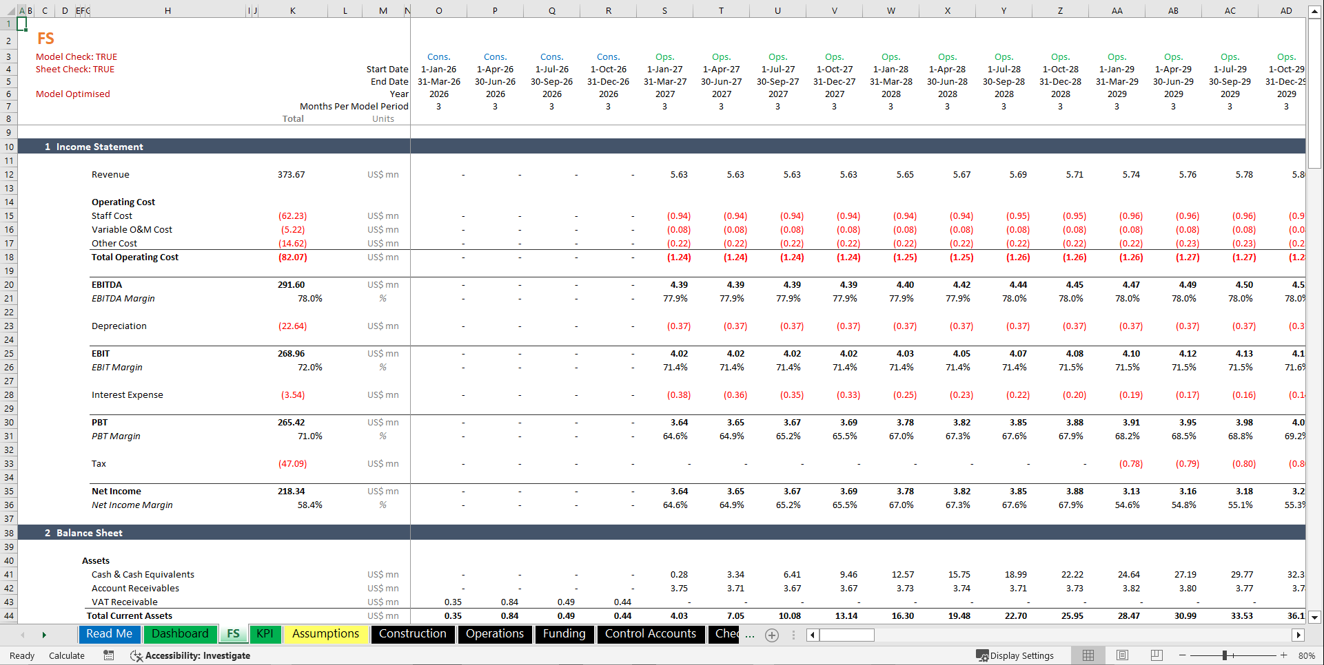 Data Center Setup & Ops Model with Information Memorandum (Excel template (XLSB)) Preview Image