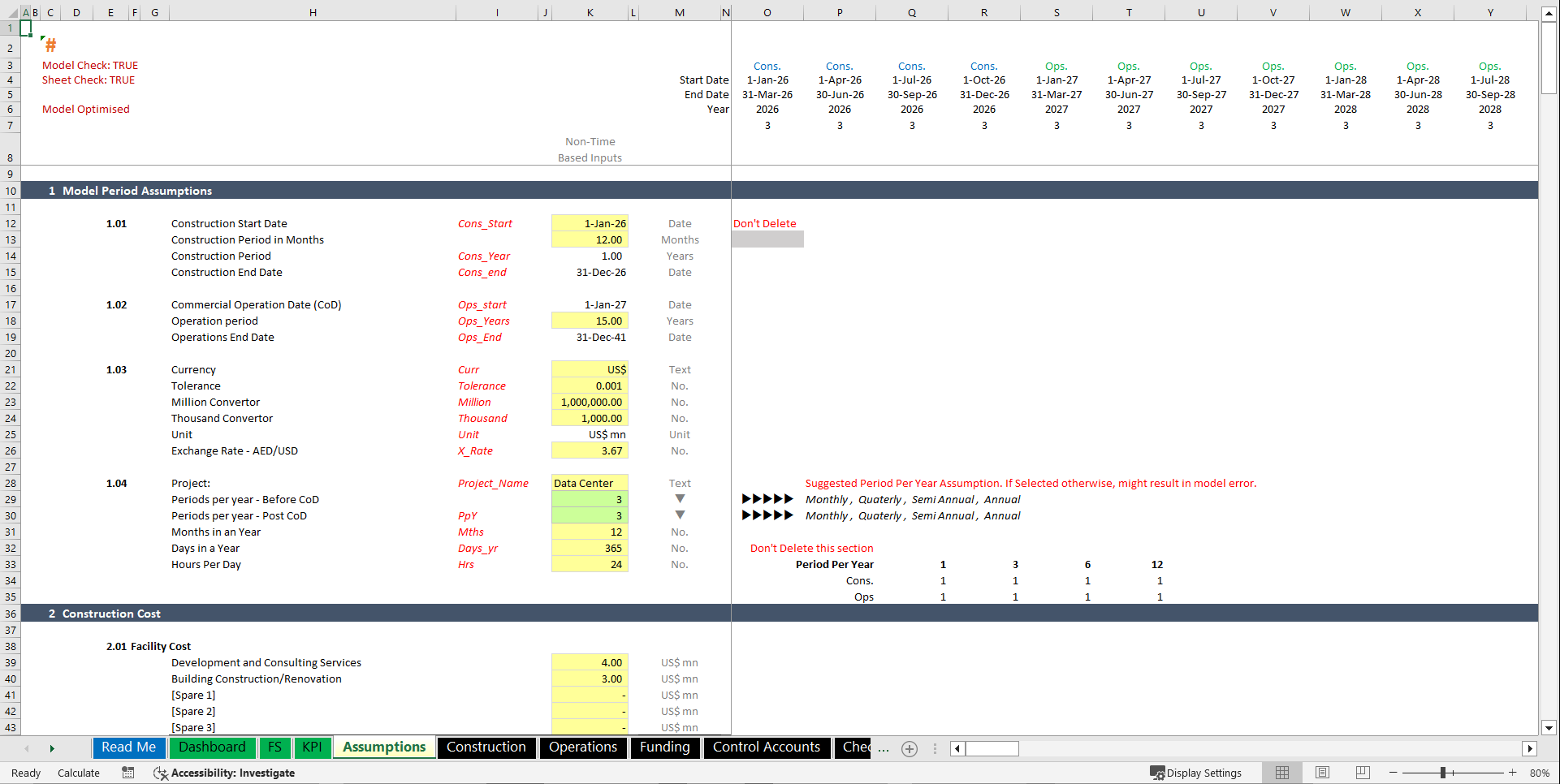 Data Center Setup & Ops Model with Information Memorandum (Excel template (XLSB)) Preview Image