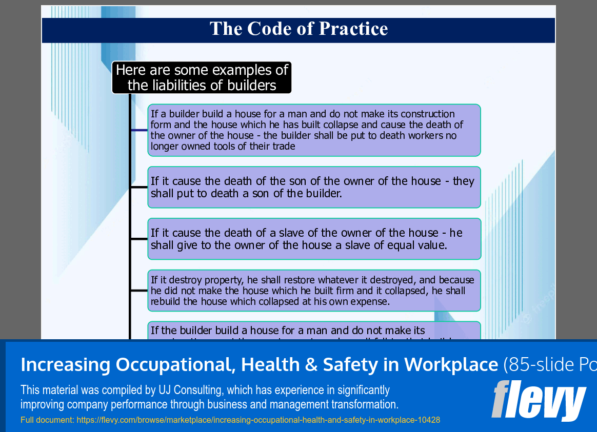 Increasing Occupational, Health & Safety in Workplace (85-slide PPT PowerPoint presentation slide deck (PPTX)) Preview Image
