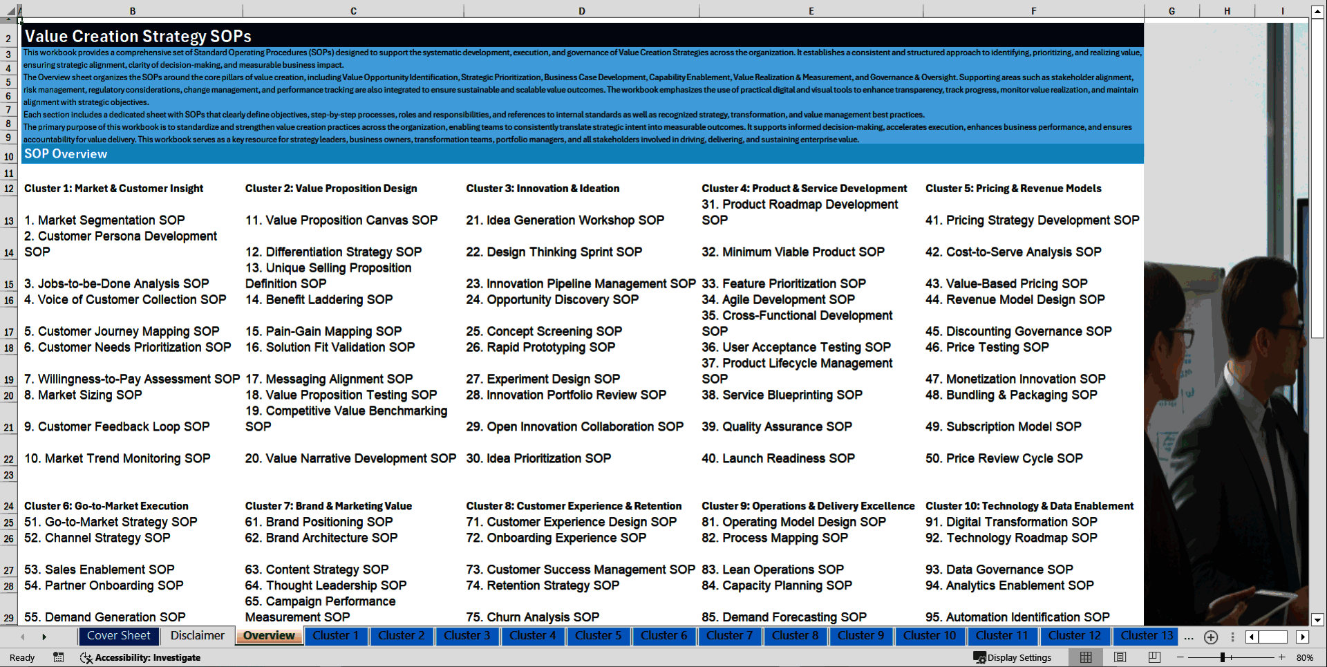 100+ Value Creation Strategy SOPs (Excel template (XLSX)) Preview Image
