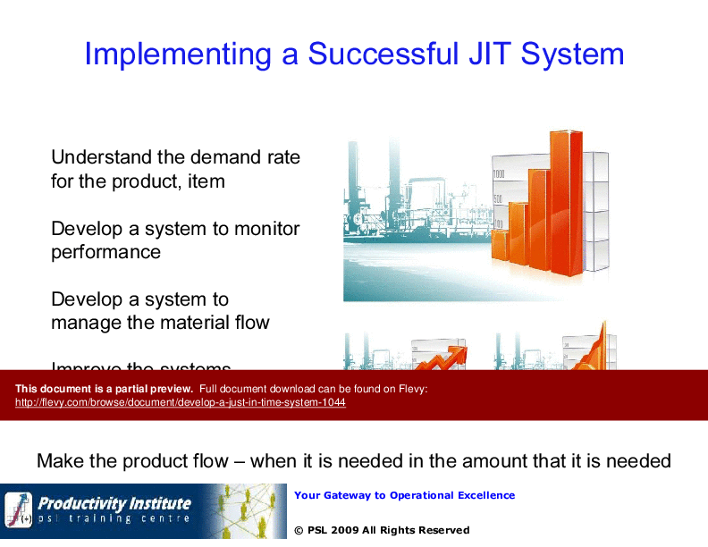 This is a partial preview of Develop a Just In Time System (47-slide PowerPoint presentation (PPT)). Full document is 47 slides. 