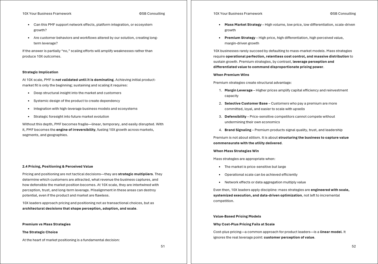 10X Your Business Framework (0-page Word document) Preview Image