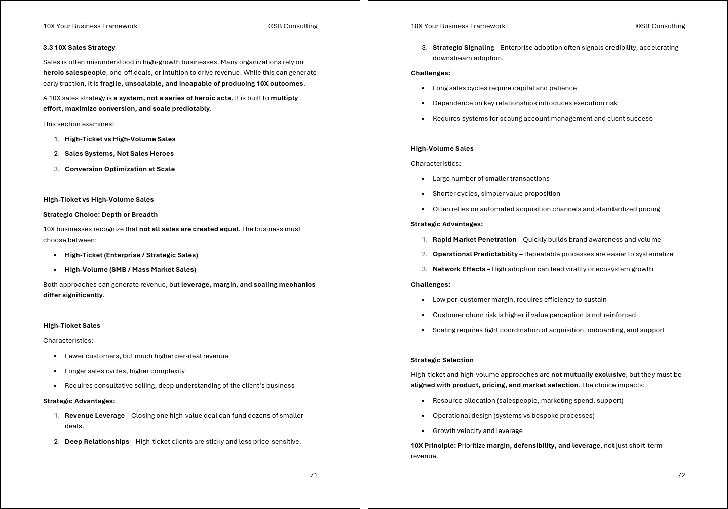 10X Your Business Framework (0-page Word document) Preview Image